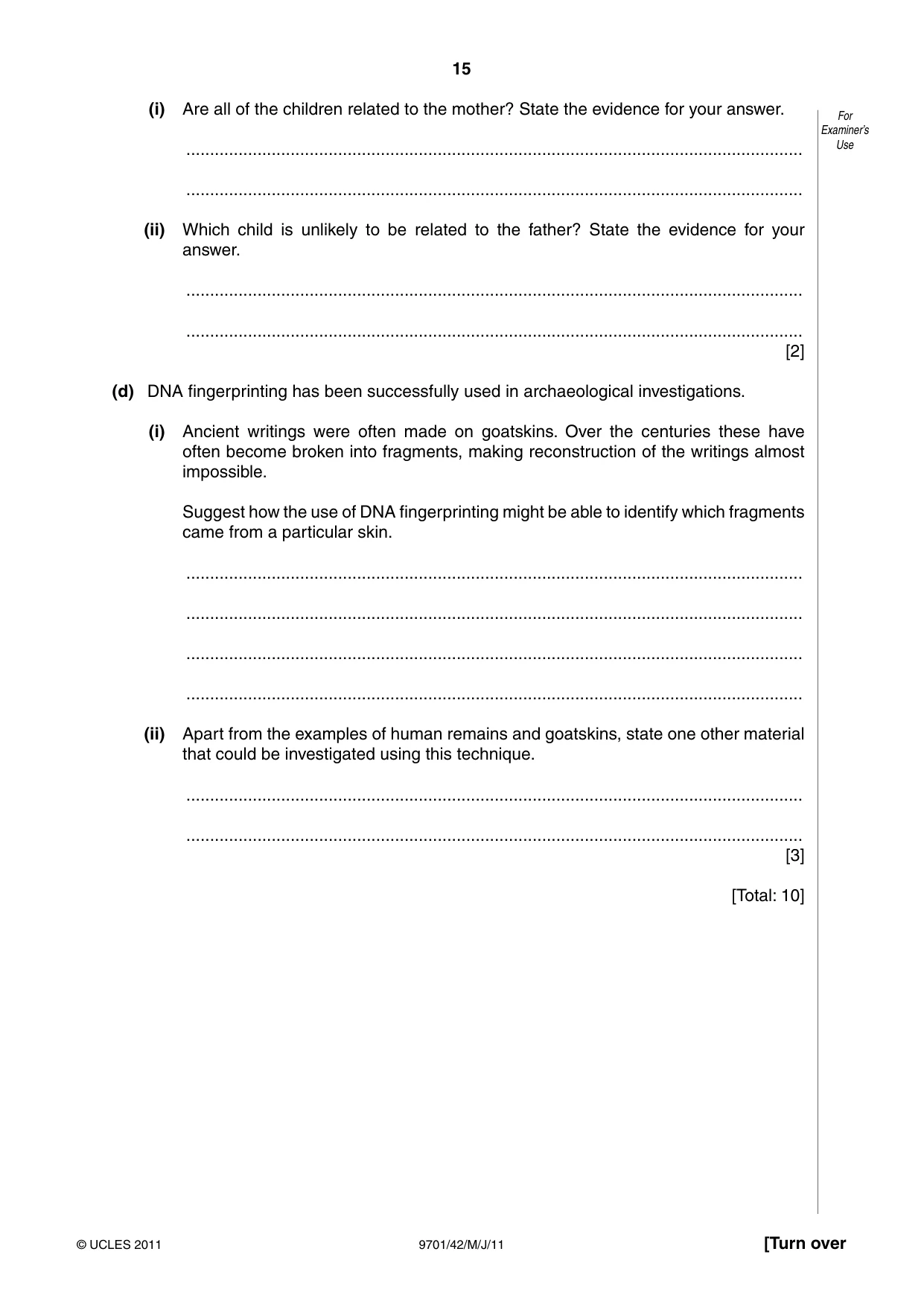 Cambridge A Level Chemistry 9701 2011 May/June Paper 4 · Variant 2 question paper, page 15 of 20