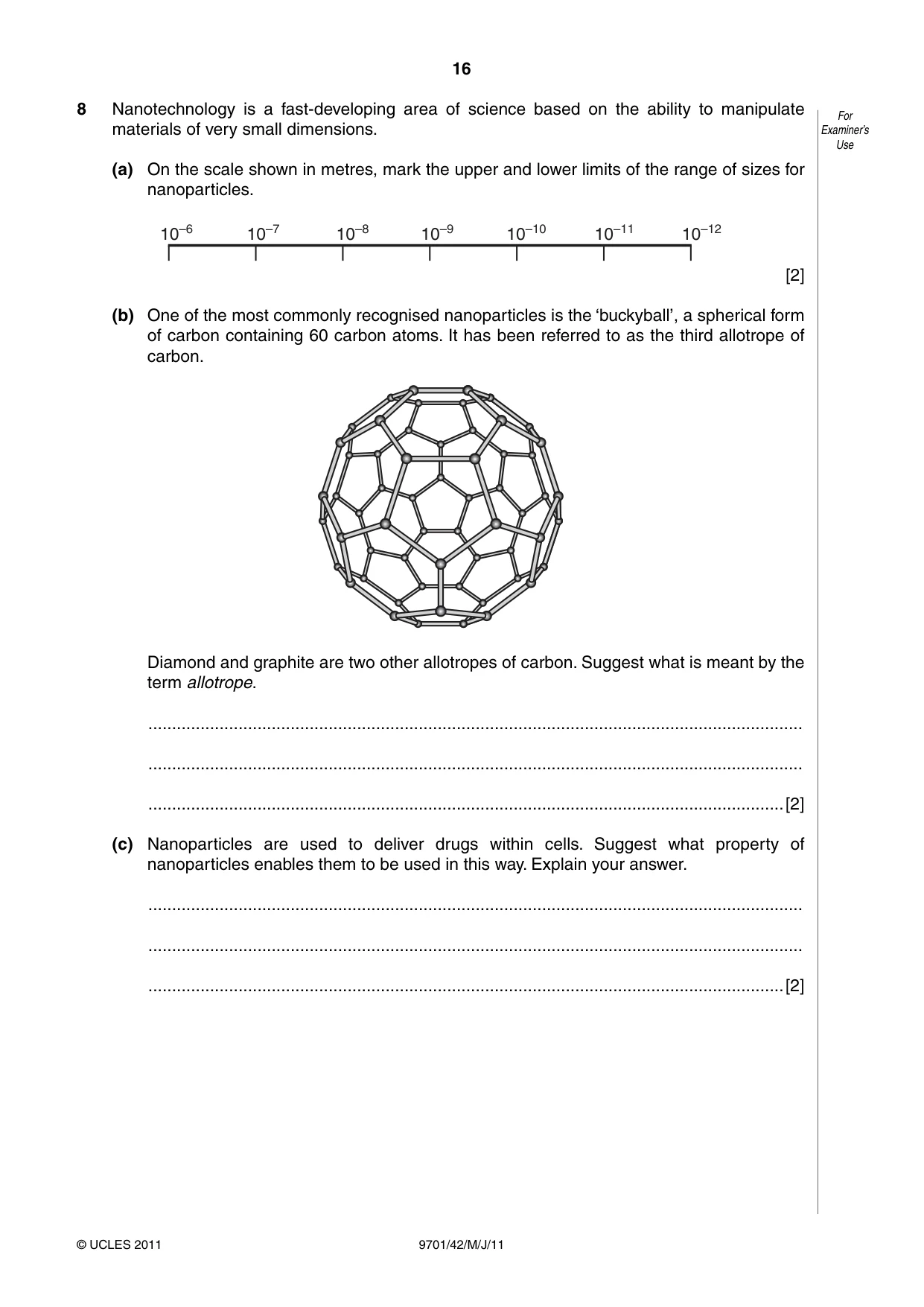 Cambridge A Level Chemistry 9701 2011 May/June Paper 4 · Variant 2 question paper, page 16 of 20