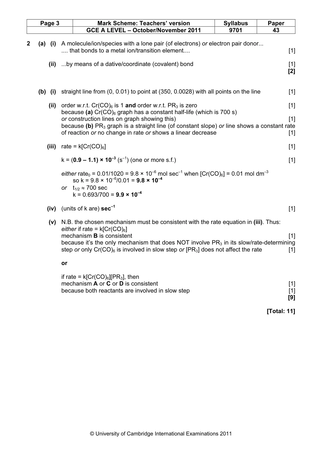 Mark scheme, page 3 of 10