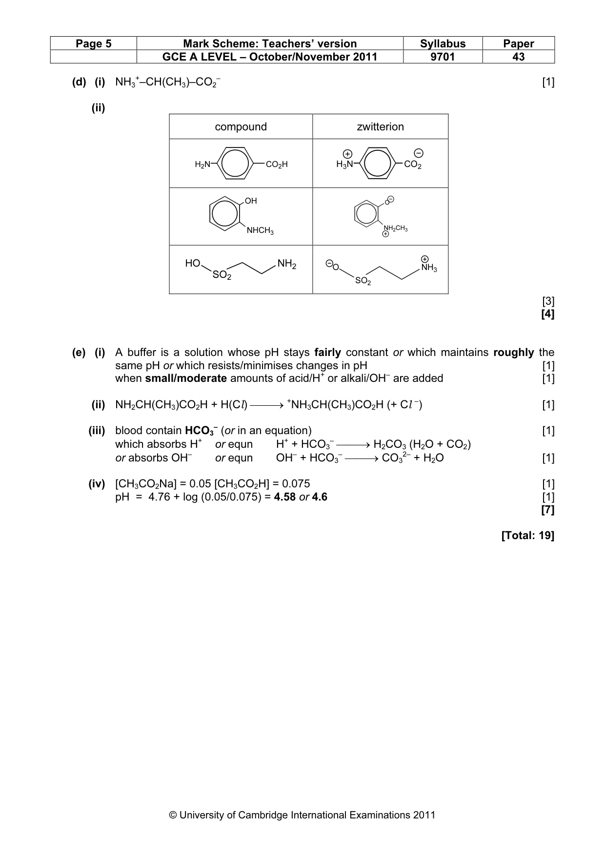 Mark scheme, page 5 of 10