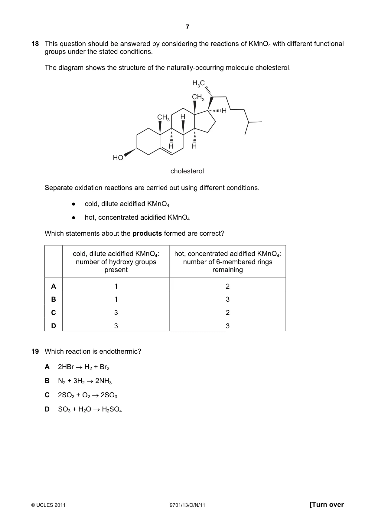 Cambridge A Level Chemistry 9701 2011 Oct/Nov Paper 1 · Variant 3 question paper, page 7 of 16