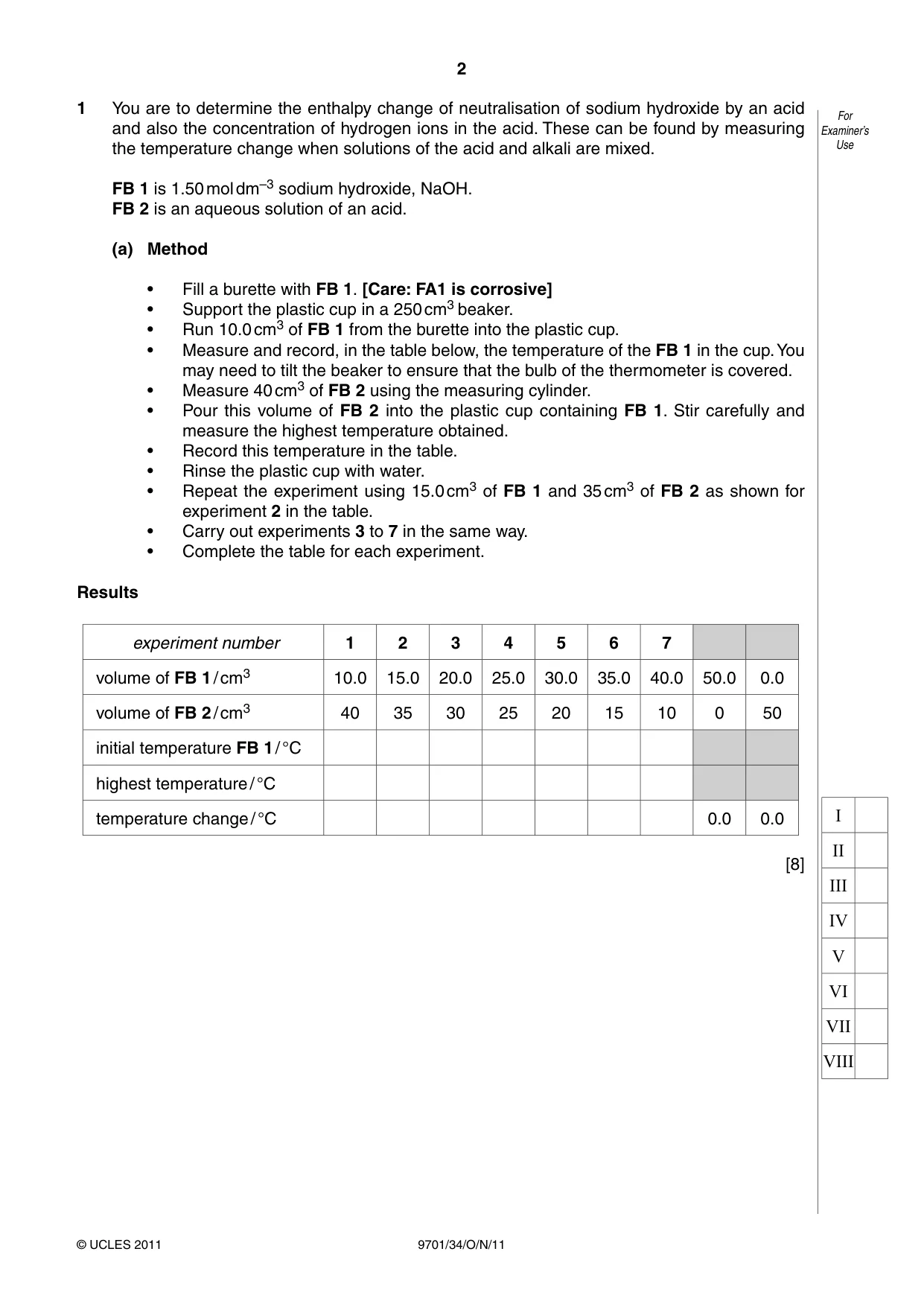 Cambridge A Level Chemistry 9701 2011 Oct/Nov Paper 3 · Variant 4 question paper, page 2 of 12