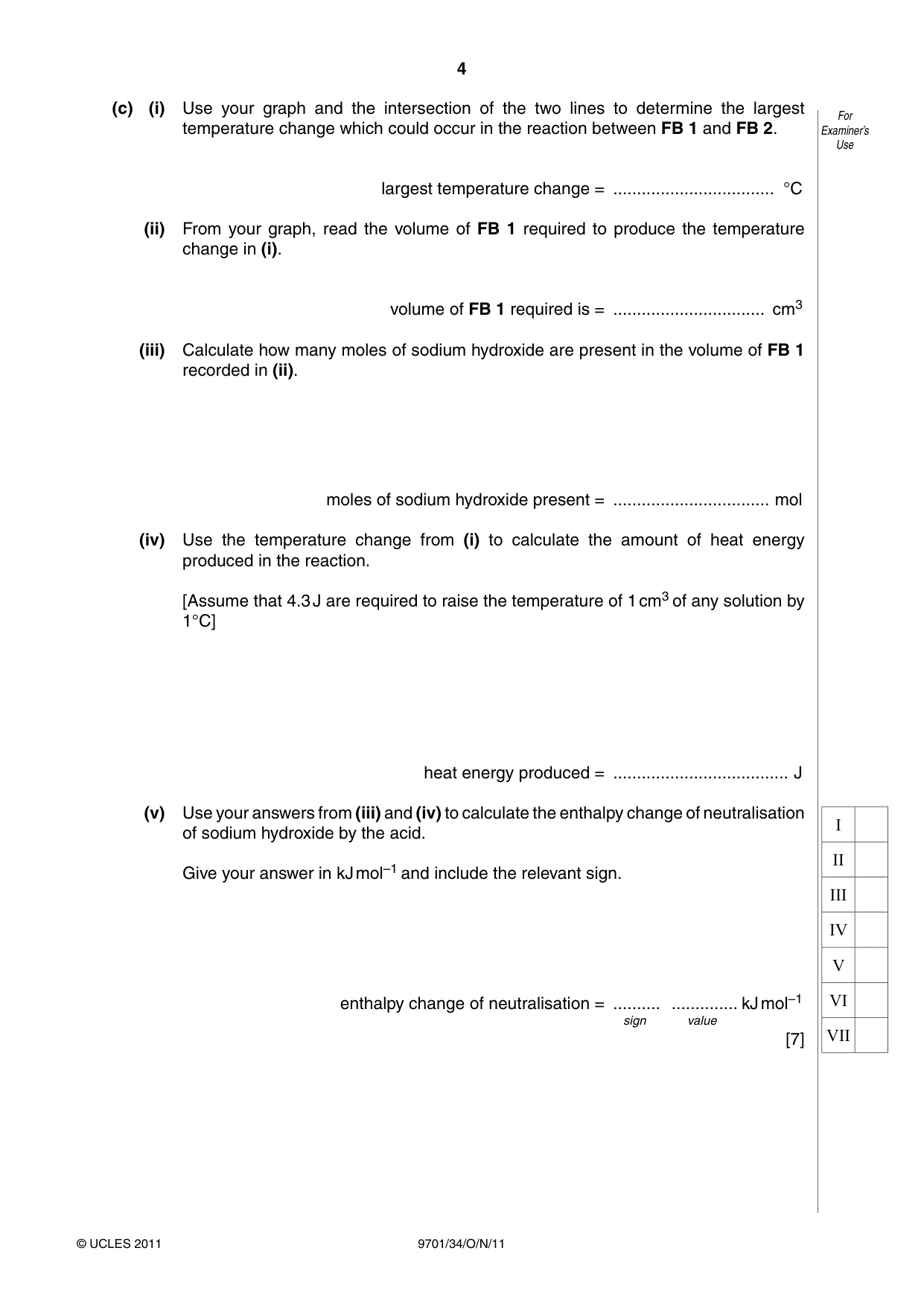 Cambridge A Level Chemistry 9701 2011 Oct/Nov Paper 3 · Variant 4 question paper, page 4 of 12