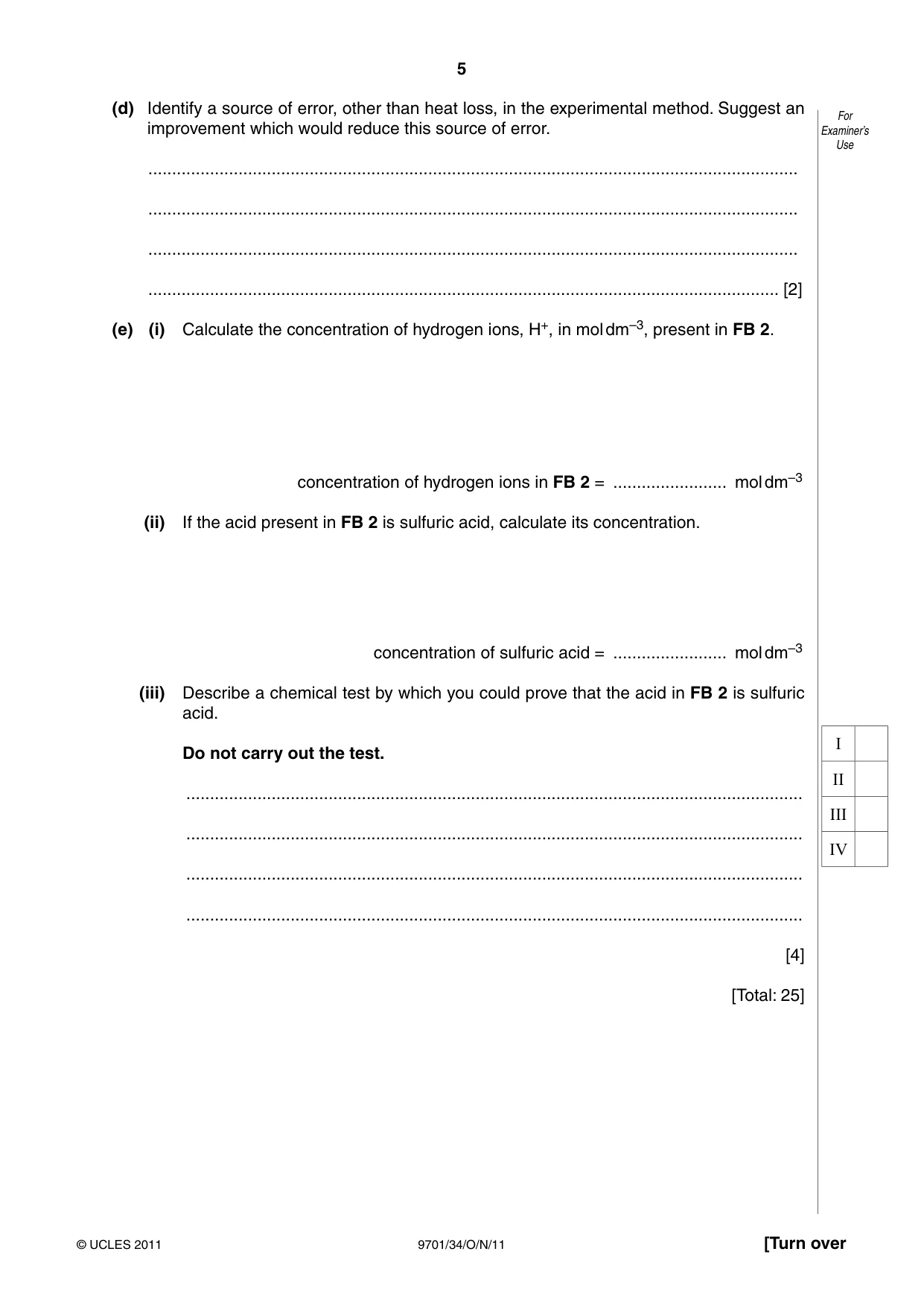 Cambridge A Level Chemistry 9701 2011 Oct/Nov Paper 3 · Variant 4 question paper, page 5 of 12