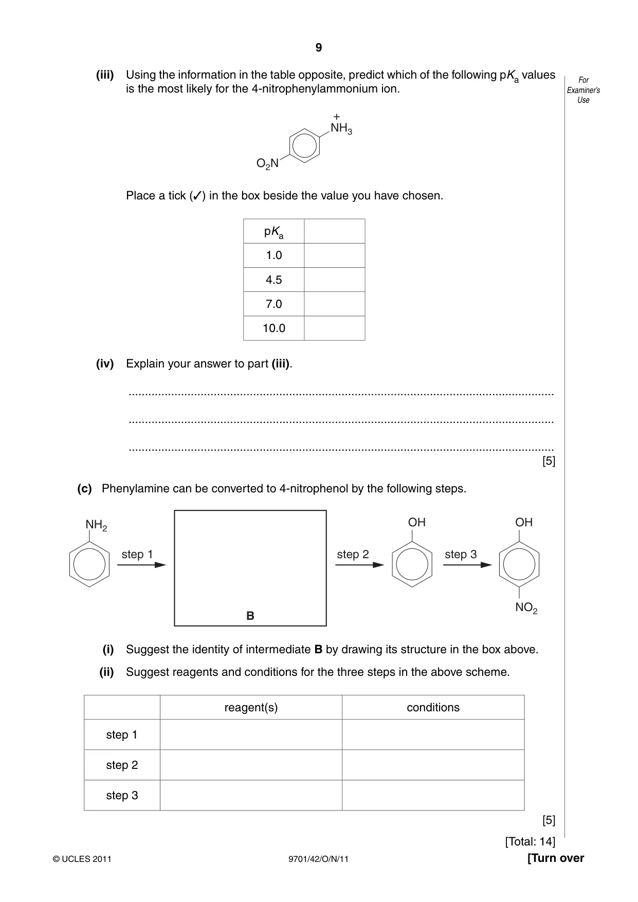 Cambridge A Level Chemistry 9701 2011 Oct/Nov Paper 4 · Variant 2 question paper, page 9 of 20