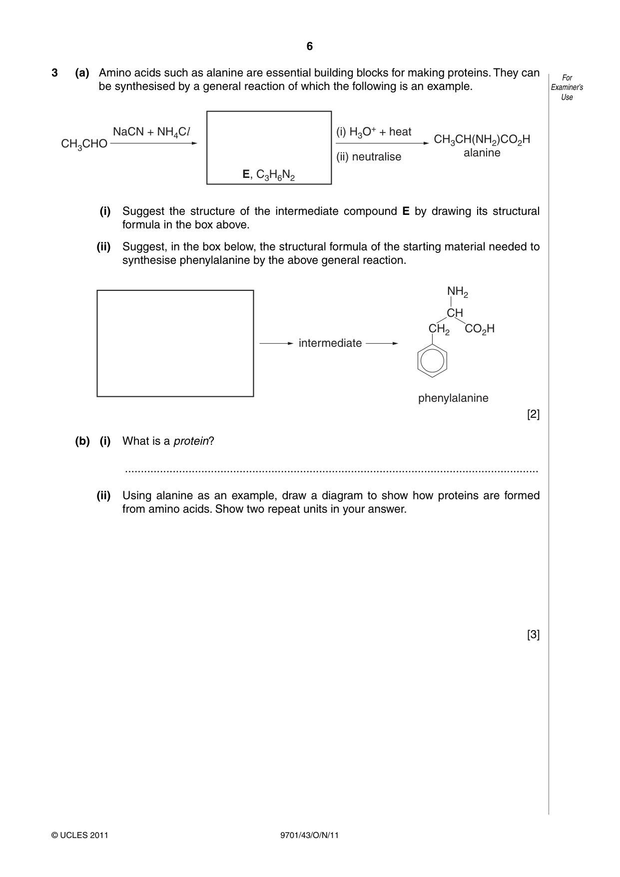 Cambridge A Level Chemistry 9701 2011 Oct/Nov Paper 4 · Variant 3 question paper, page 6 of 20