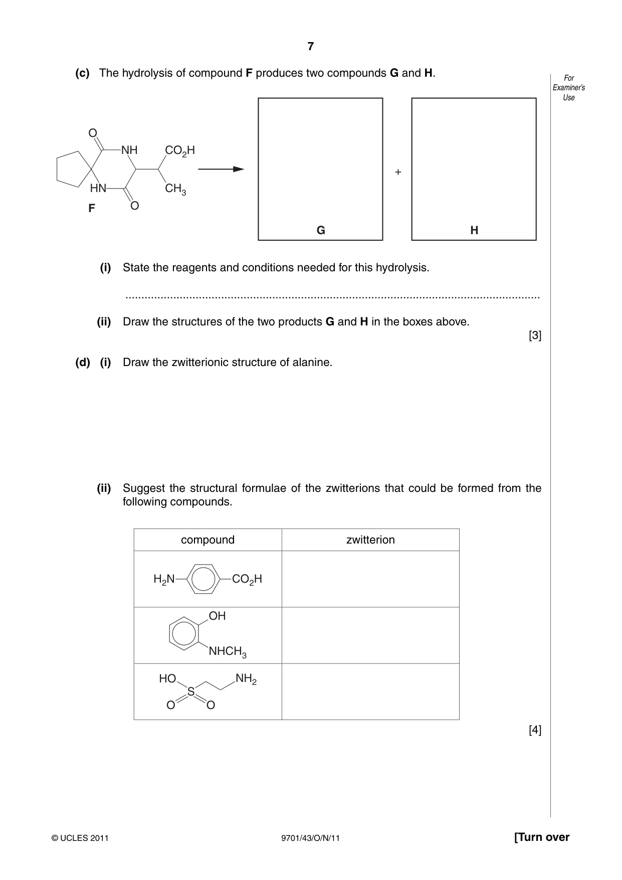 Cambridge A Level Chemistry 9701 2011 Oct/Nov Paper 4 · Variant 3 question paper, page 7 of 20