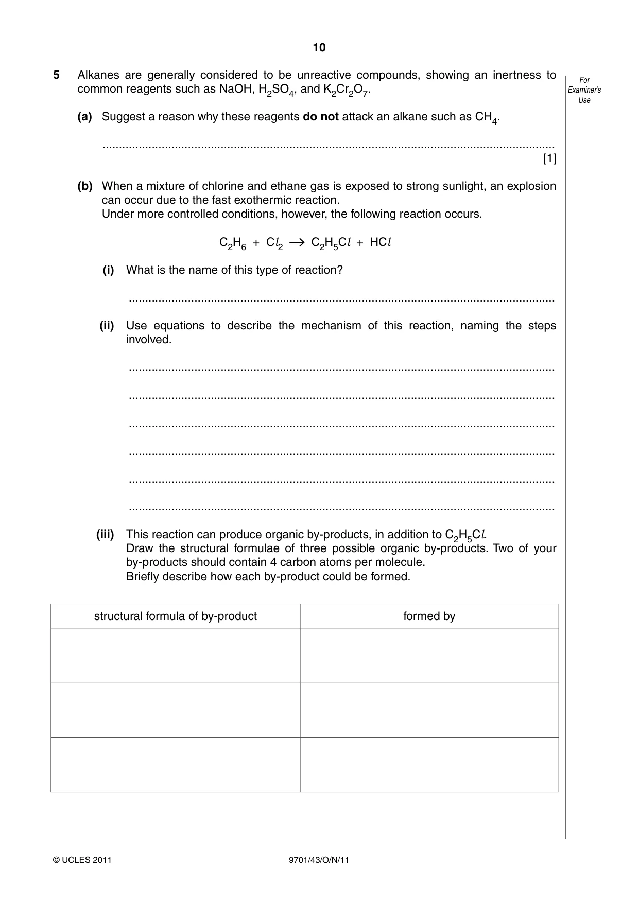 Cambridge A Level Chemistry 9701 2011 Oct/Nov Paper 4 · Variant 3 question paper, page 10 of 20