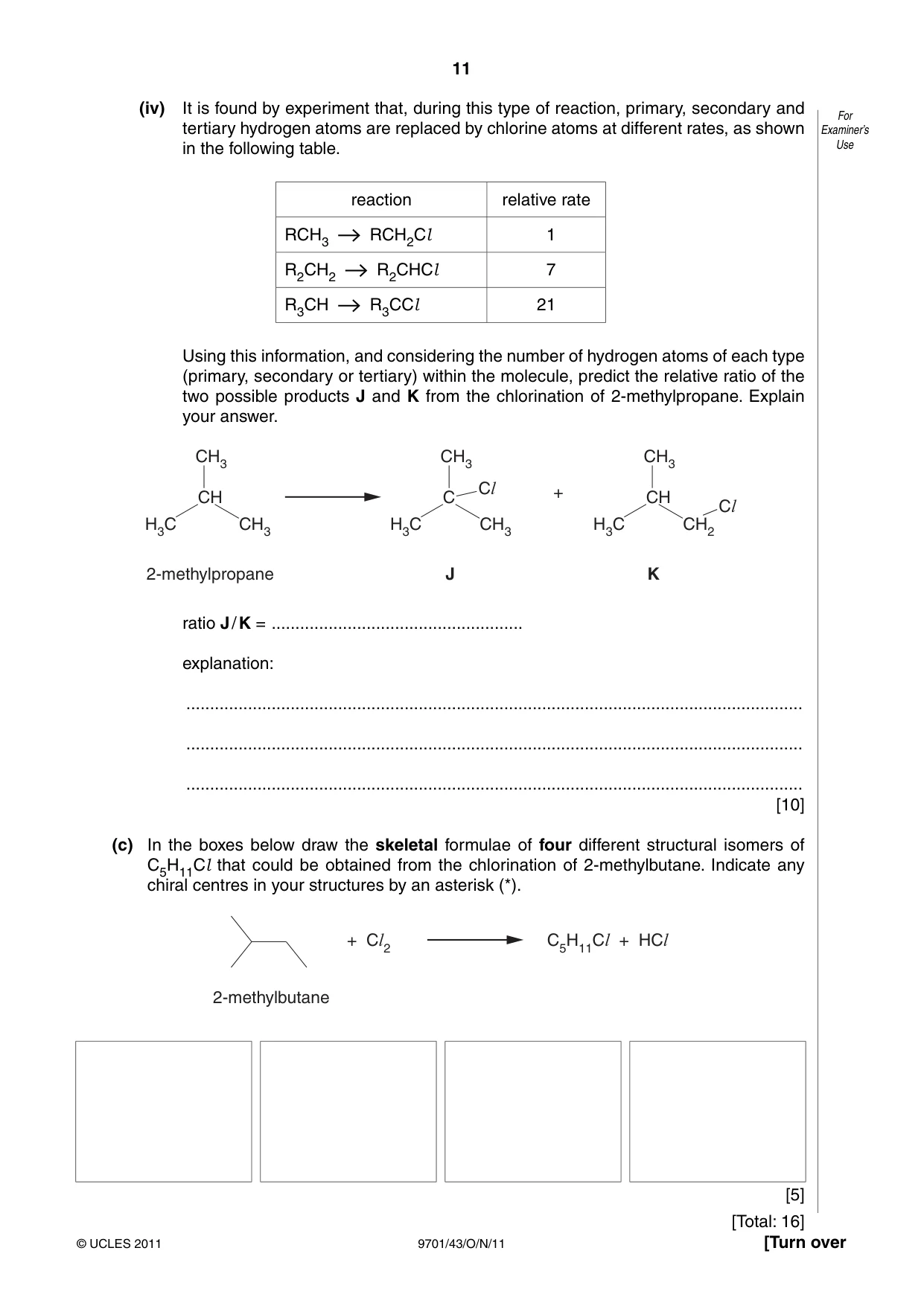 Cambridge A Level Chemistry 9701 2011 Oct/Nov Paper 4 · Variant 3 question paper, page 11 of 20