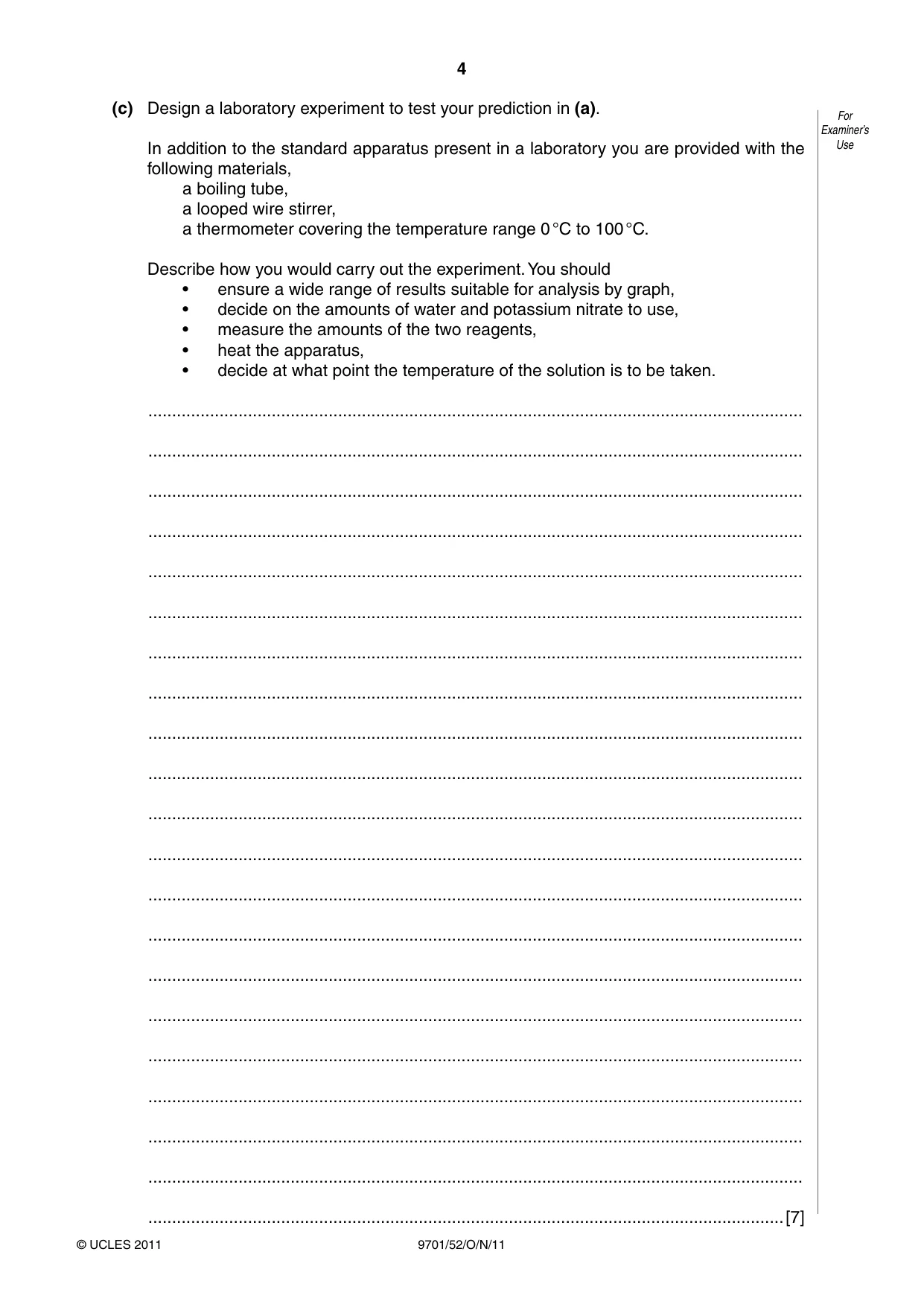 Cambridge A Level Chemistry 9701 2011 Oct/Nov Paper 5 · Variant 2 question paper, page 4 of 12