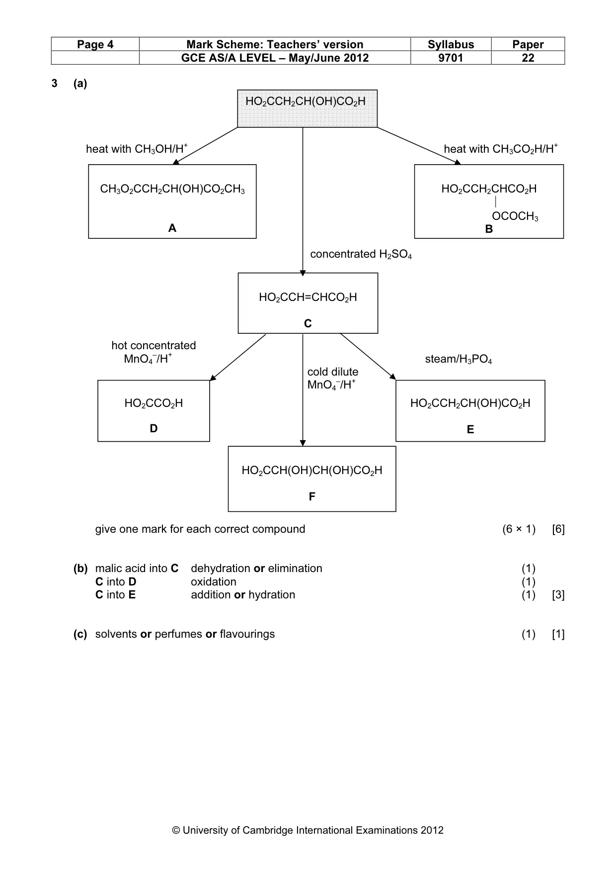 Mark scheme, page 4 of 6