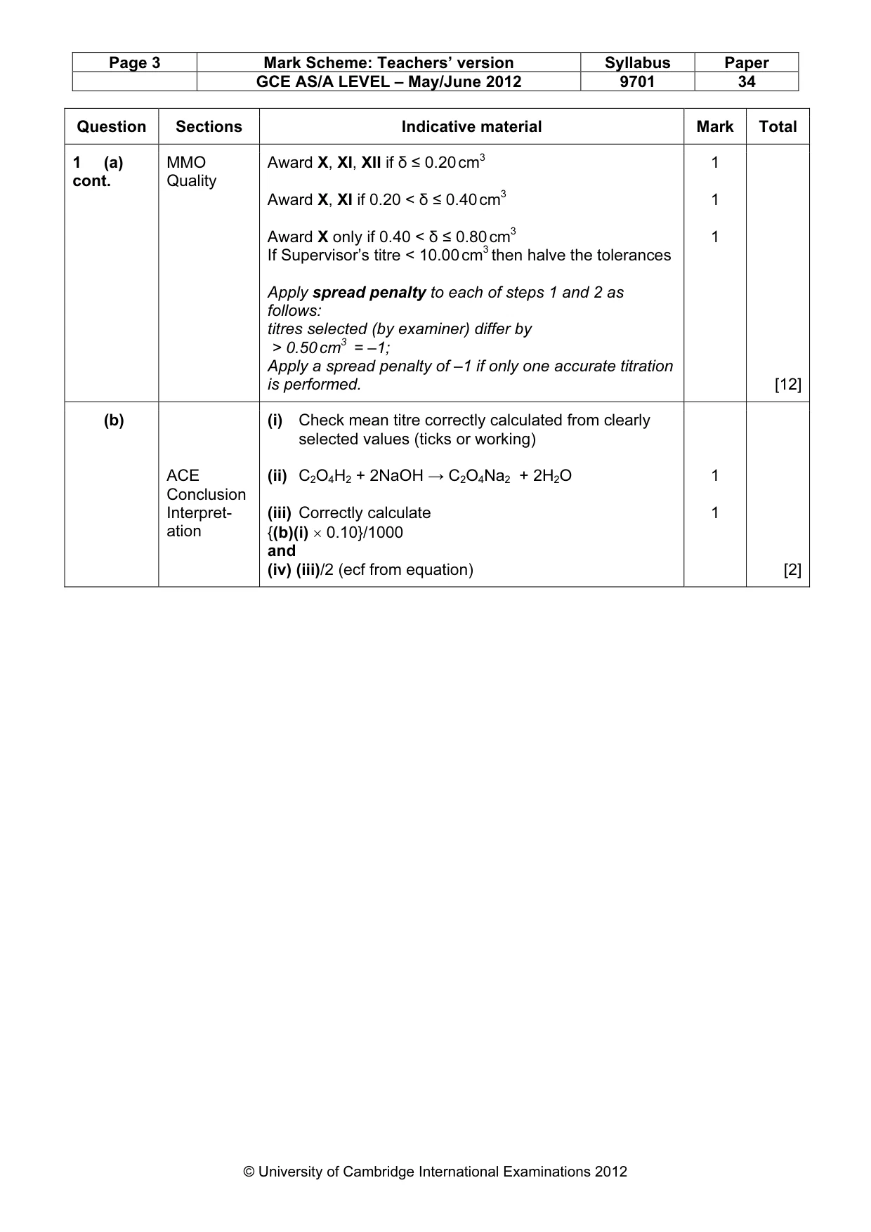 Mark scheme, page 3 of 7