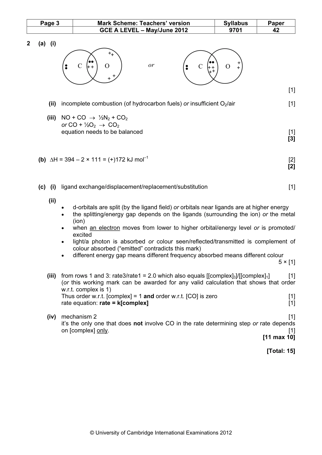 Mark scheme, page 3 of 10