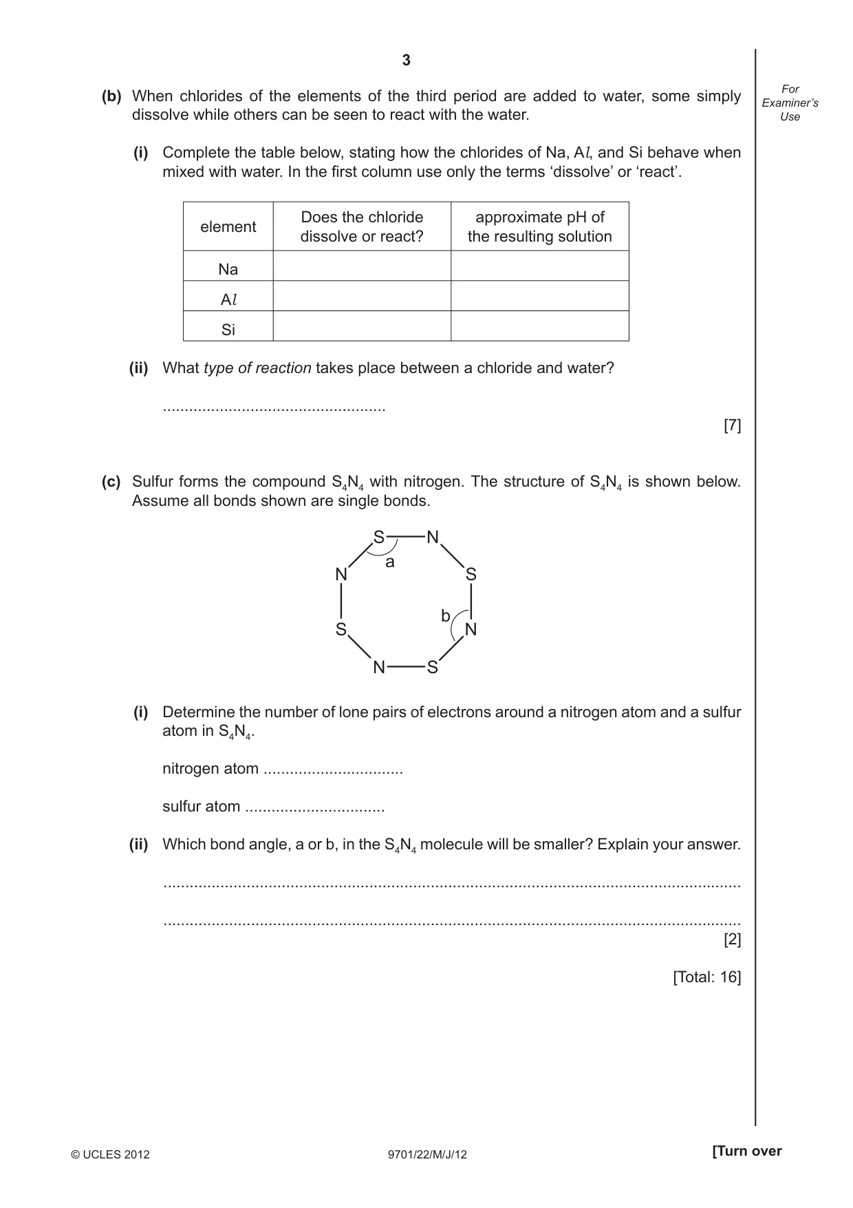 Cambridge A Level Chemistry 9701 2012 May/June Paper 2 · Variant 2 question paper, page 3 of 12