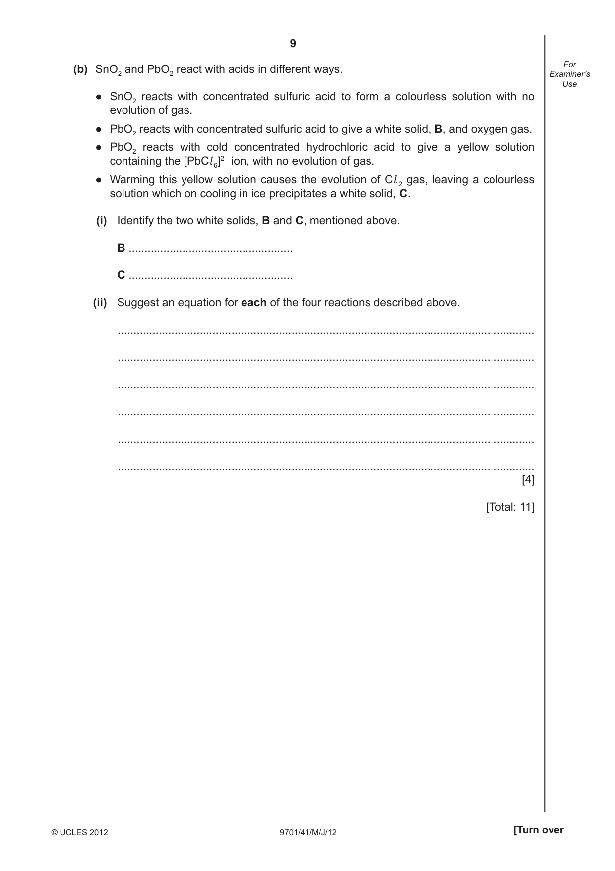 Cambridge A Level Chemistry 9701 2012 May/June Paper 4 · Variant 1 question paper, page 9 of 20