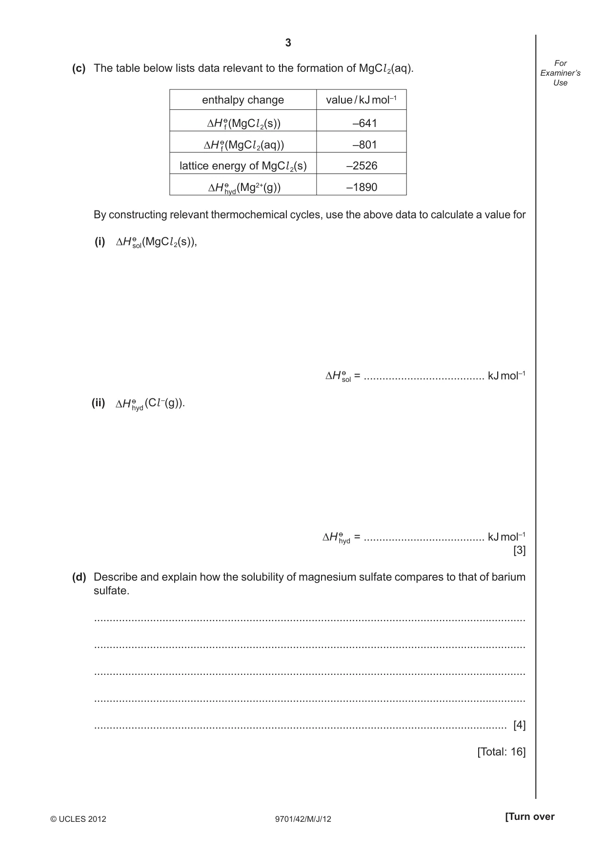 Cambridge A Level Chemistry 9701 2012 May/June Paper 4 · Variant 2 question paper, page 3 of 20