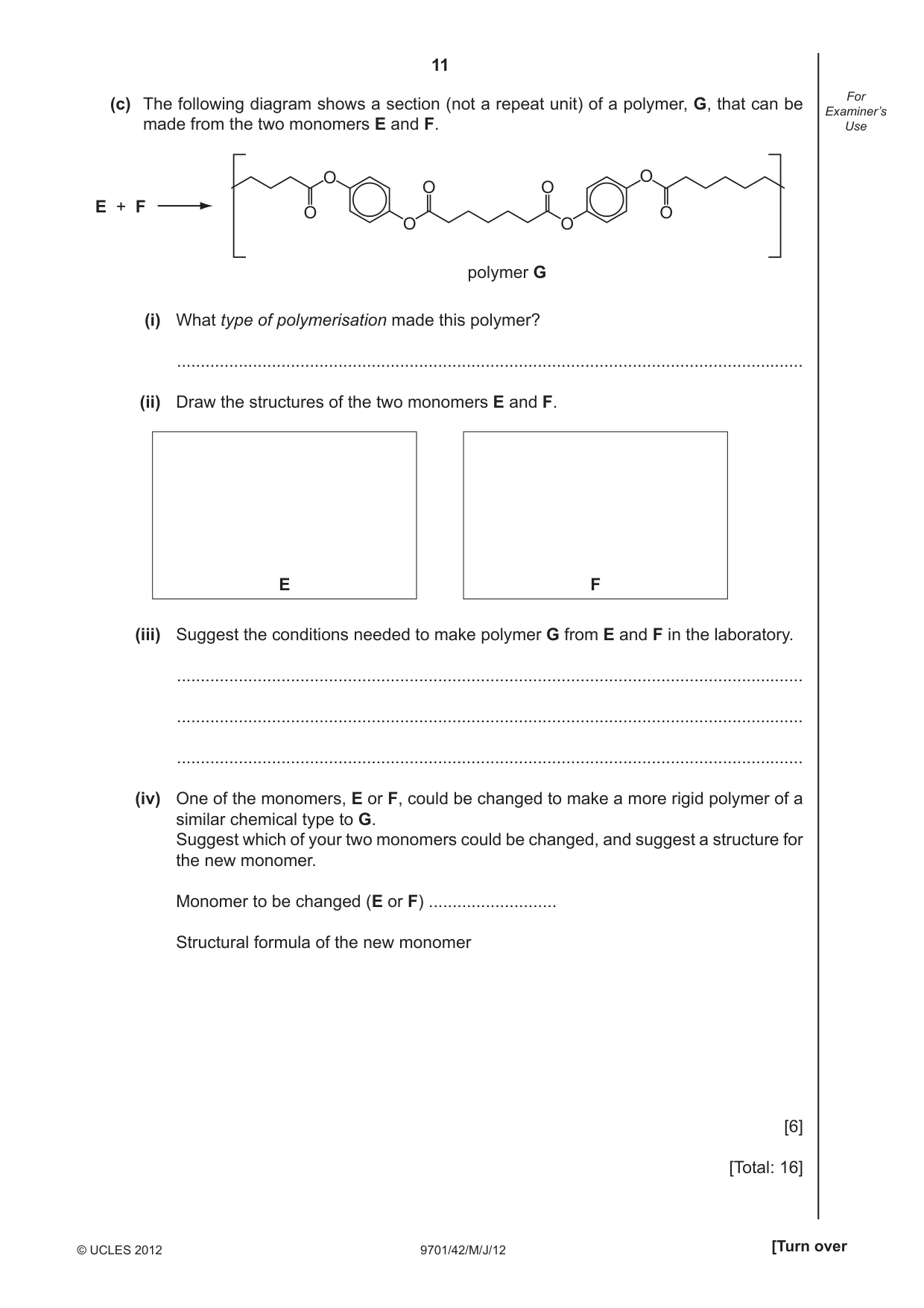 Cambridge A Level Chemistry 9701 2012 May/June Paper 4 · Variant 2 question paper, page 11 of 20