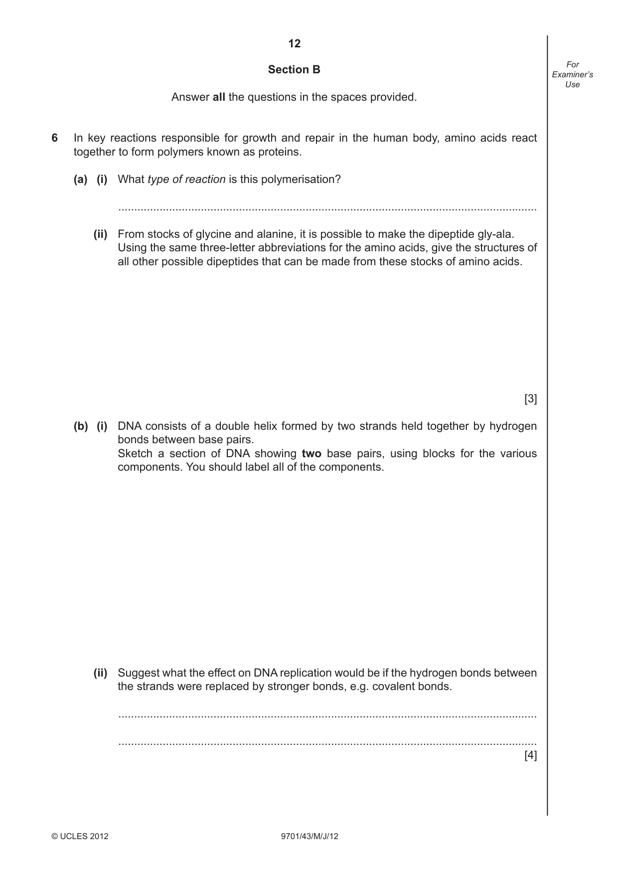 Cambridge A Level Chemistry 9701 2012 May/June Paper 4 · Variant 3 question paper, page 12 of 20