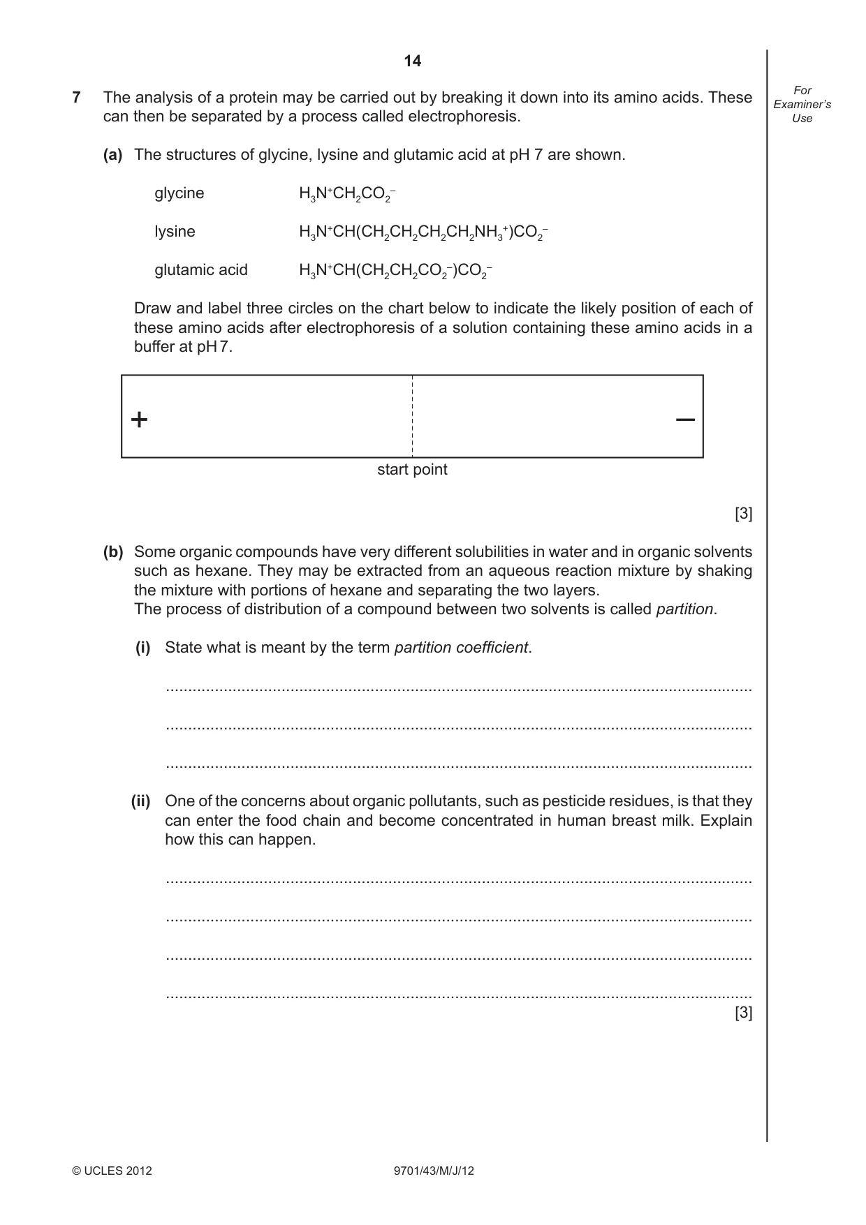 Cambridge A Level Chemistry 9701 2012 May/June Paper 4 · Variant 3 question paper, page 14 of 20