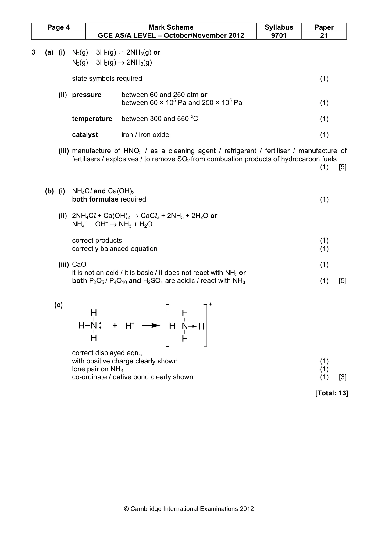 Mark scheme, page 4 of 6