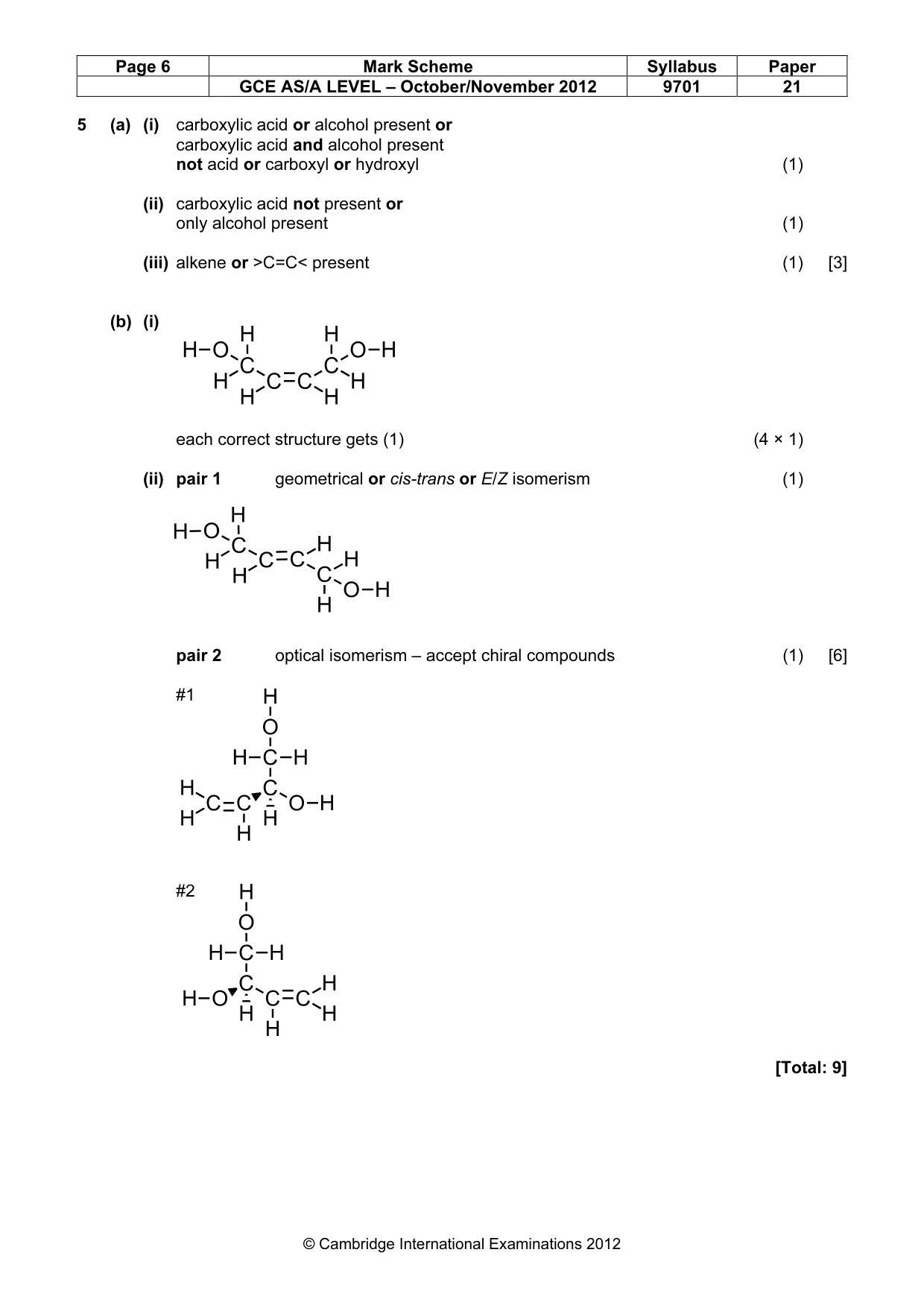 Mark scheme, page 6 of 6