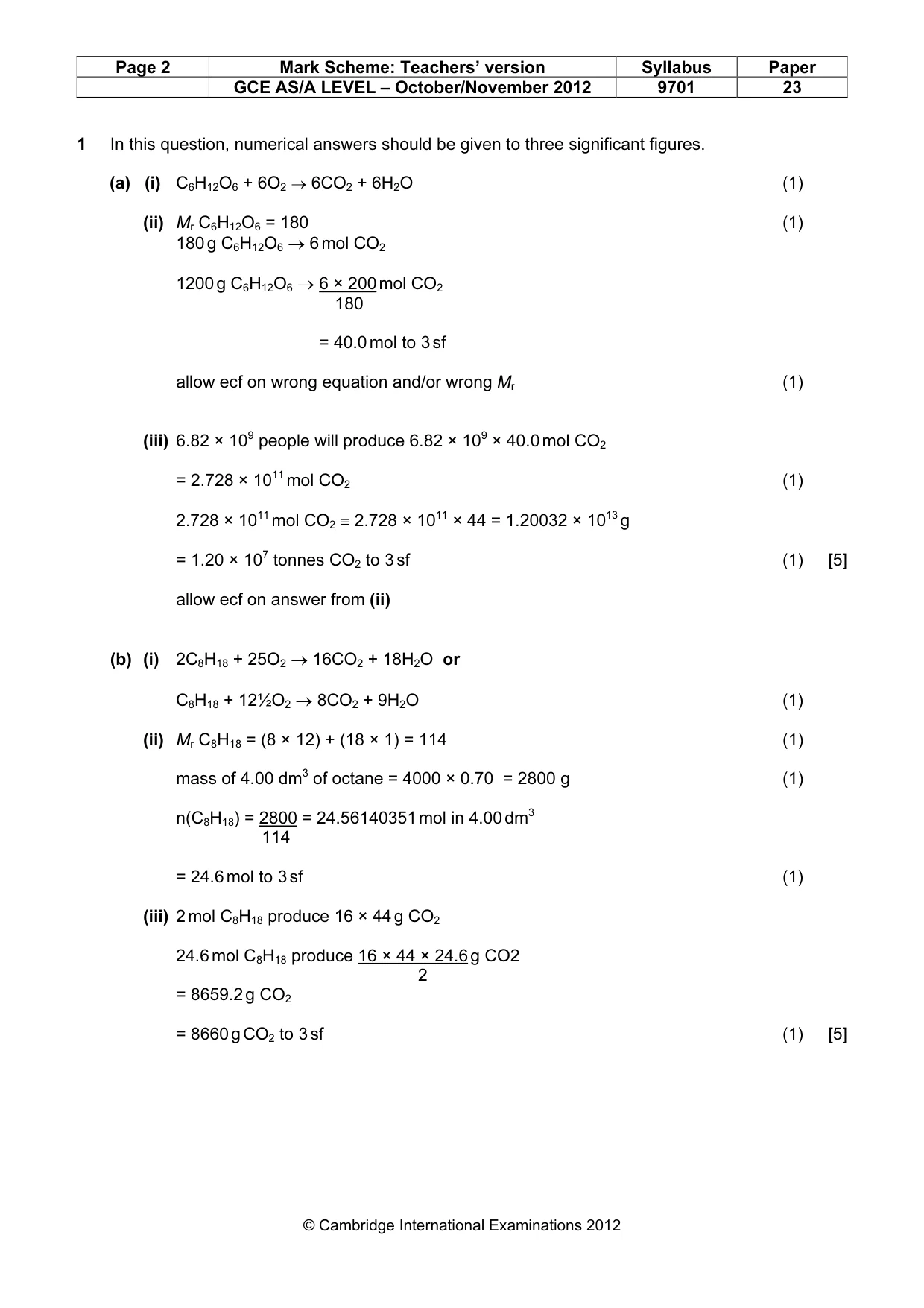 Mark scheme, page 2 of 7