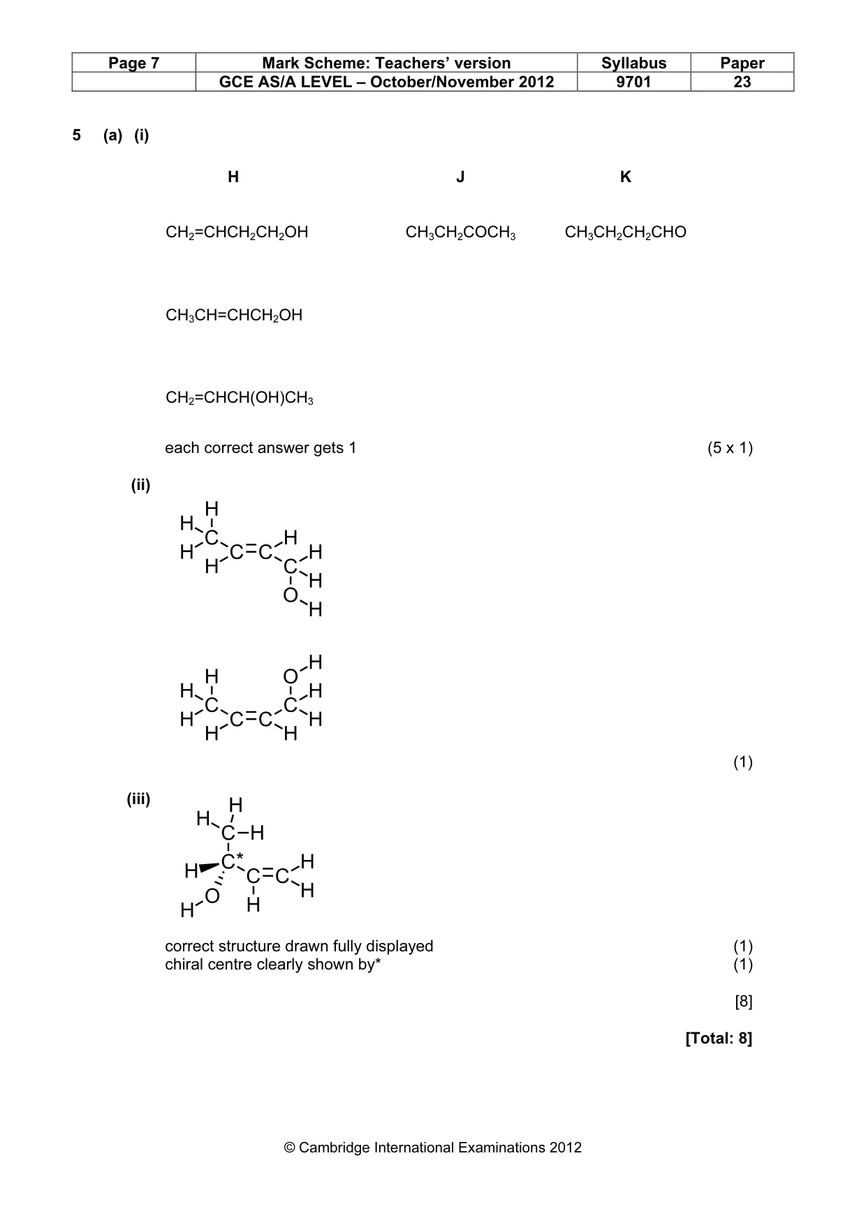 Mark scheme, page 7 of 7
