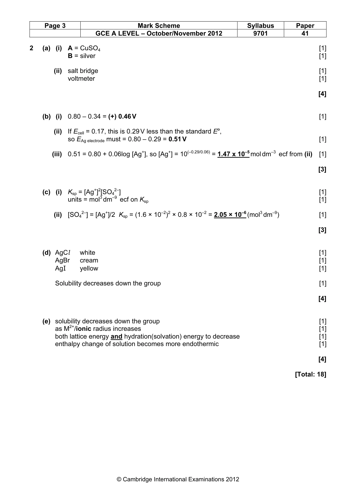 Mark scheme, page 3 of 11