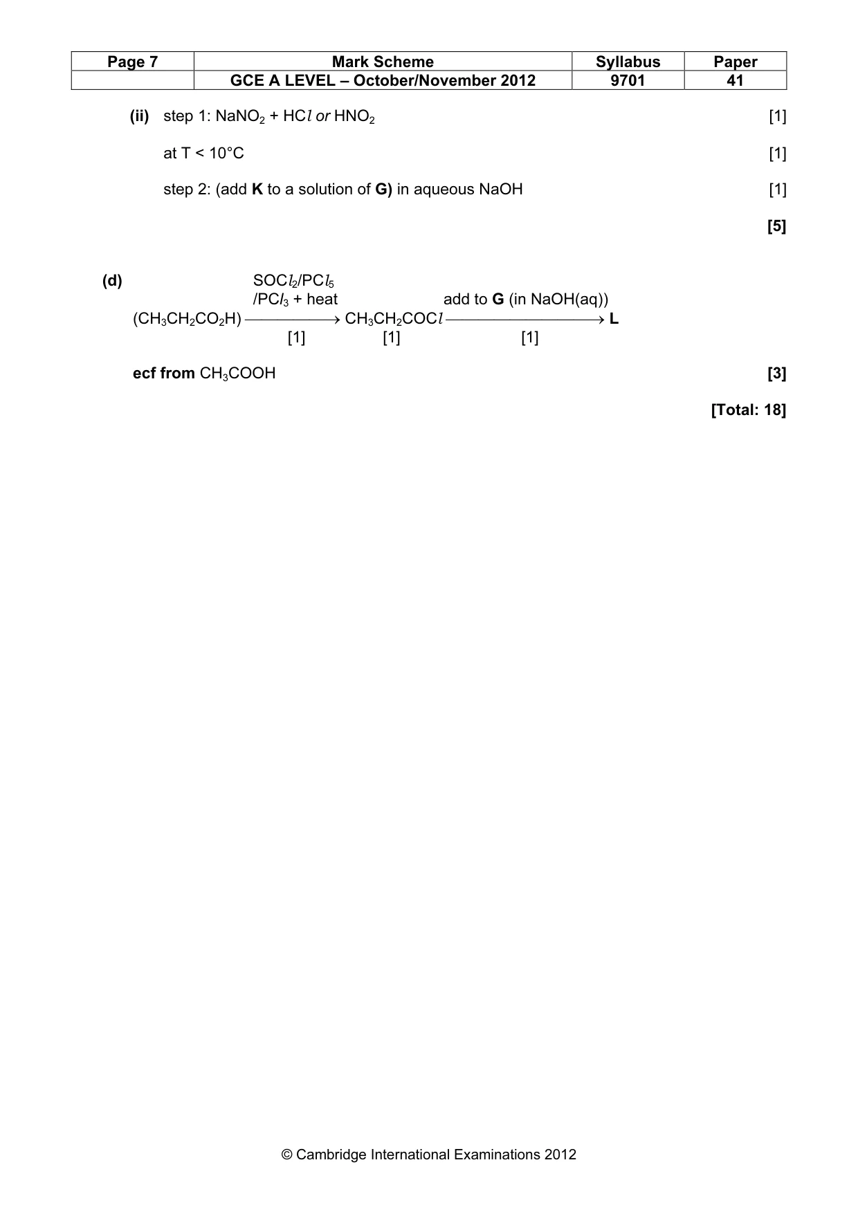 Mark scheme, page 7 of 11