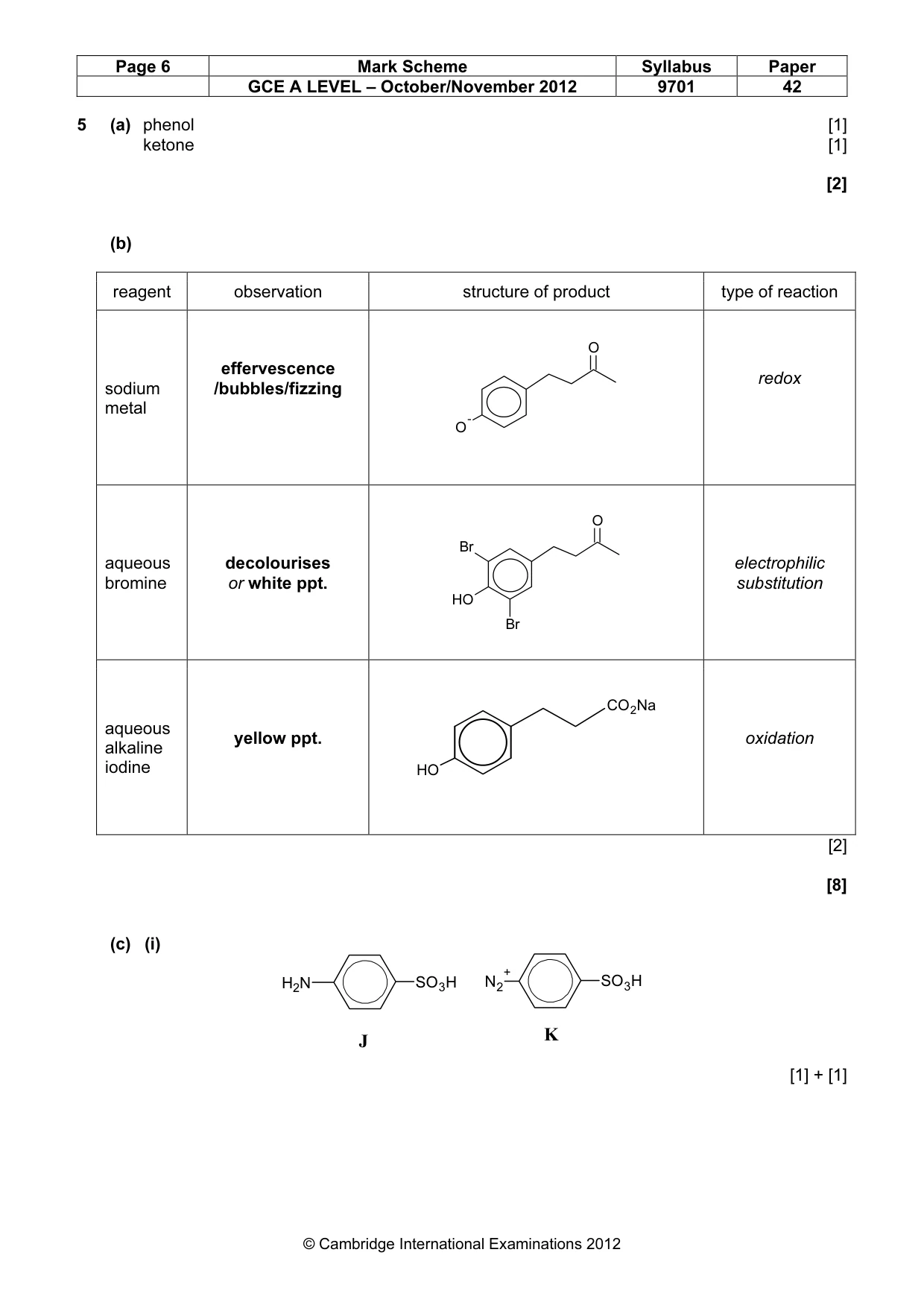 Mark scheme, page 6 of 11