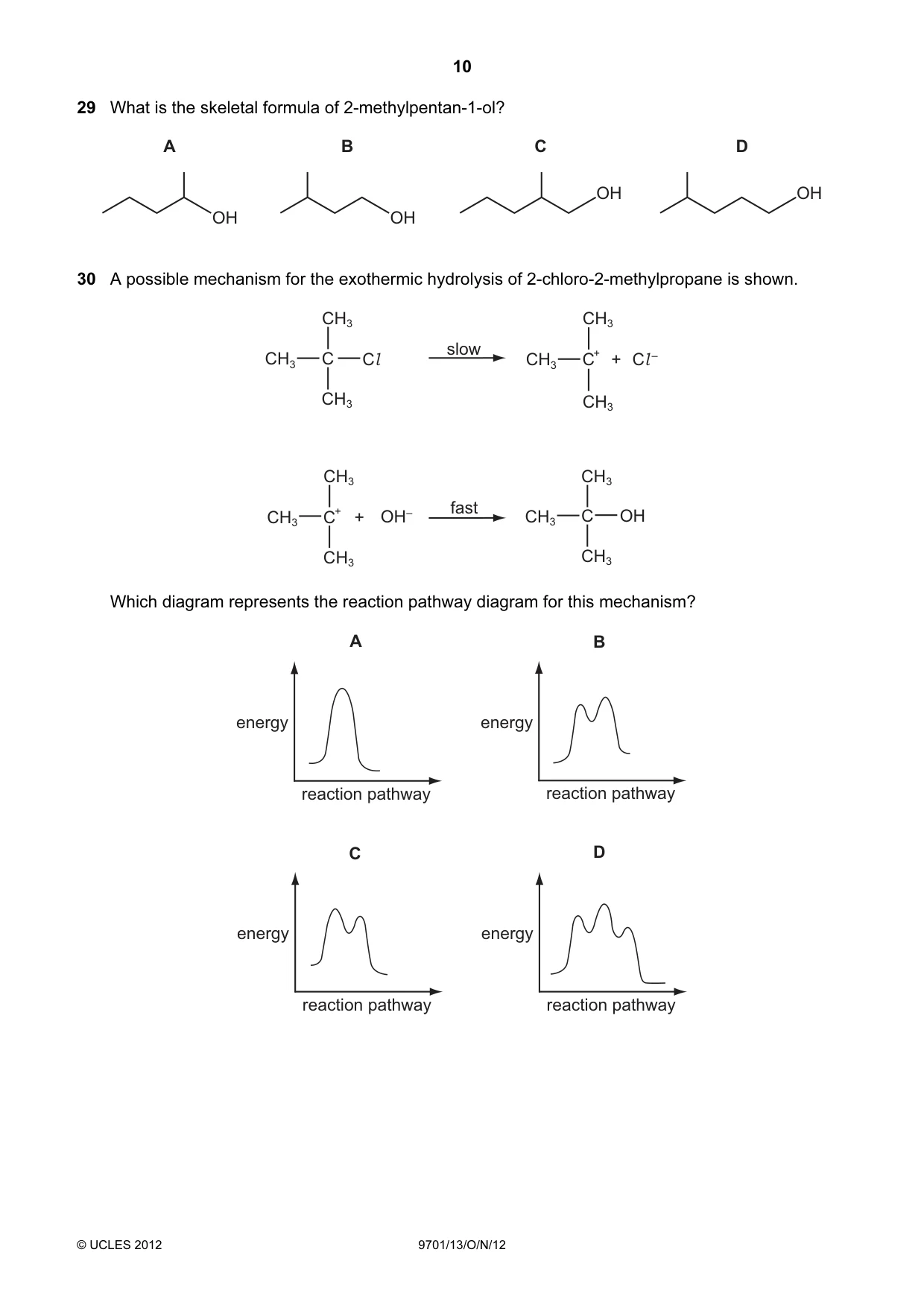 Cambridge A Level Chemistry 9701 2012 Oct/Nov Paper 1 · Variant 3 question paper, page 10 of 16
