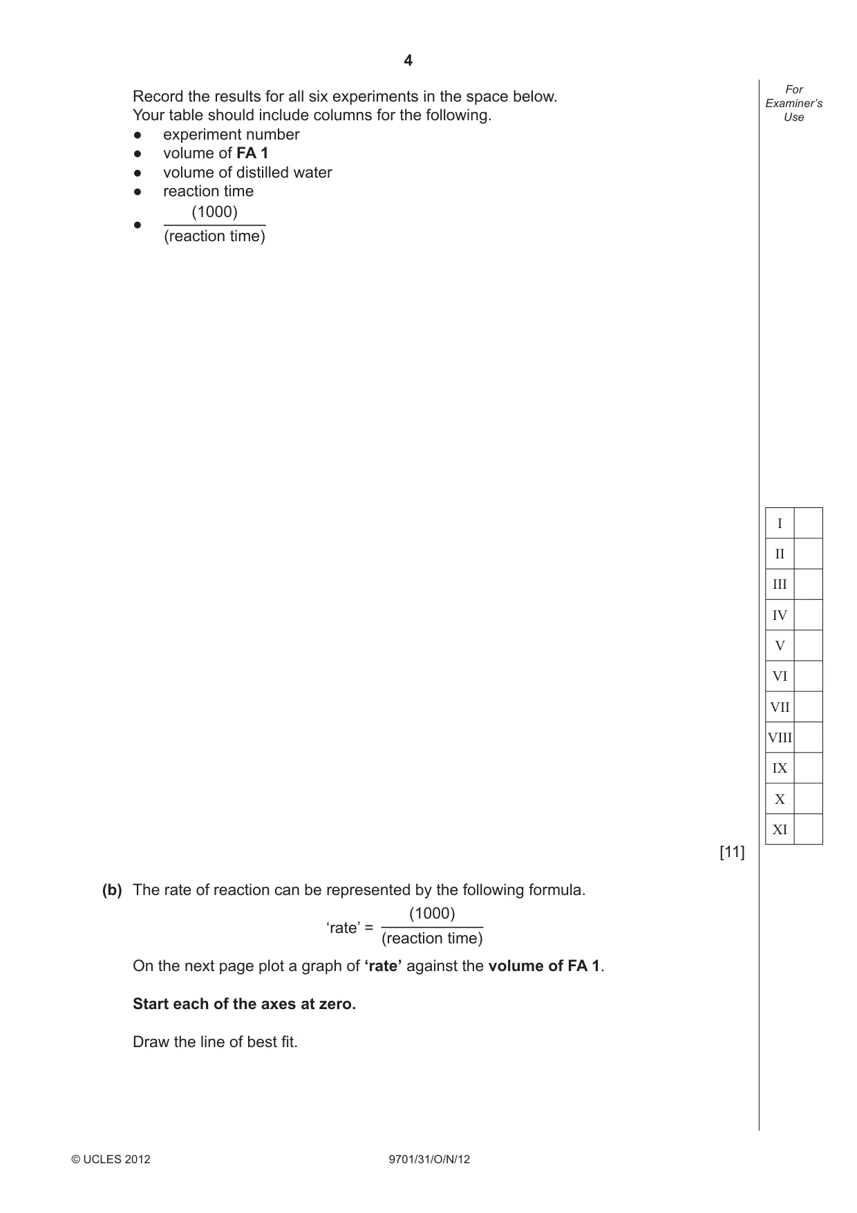 Cambridge A Level Chemistry 9701 2012 Oct/Nov Paper 3 · Variant 1 question paper, page 4 of 16