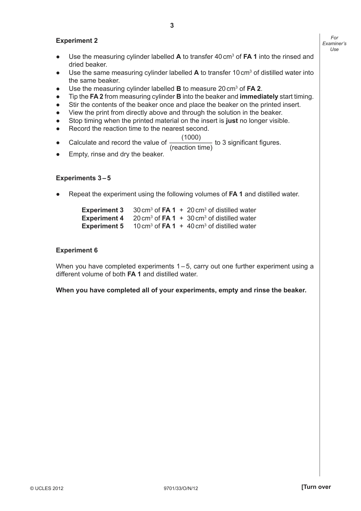 Cambridge A Level Chemistry 9701 2012 Oct/Nov Paper 3 · Variant 3 question paper, page 3 of 16