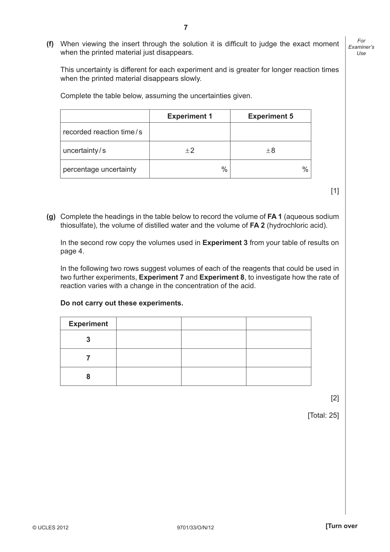 Cambridge A Level Chemistry 9701 2012 Oct/Nov Paper 3 · Variant 3 question paper, page 7 of 16