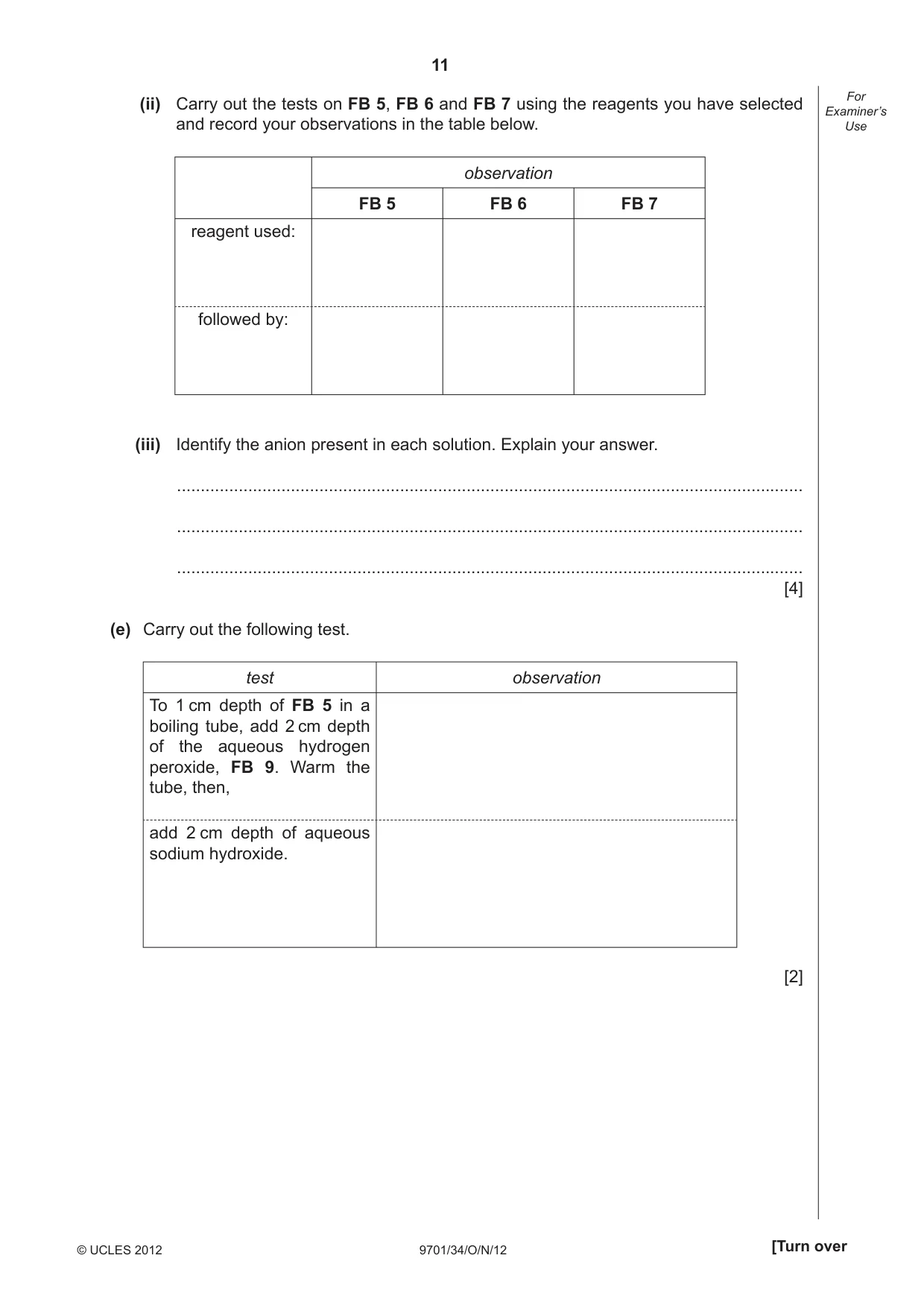 Cambridge A Level Chemistry 9701 2012 Oct/Nov Paper 3 · Variant 4 question paper, page 11 of 16