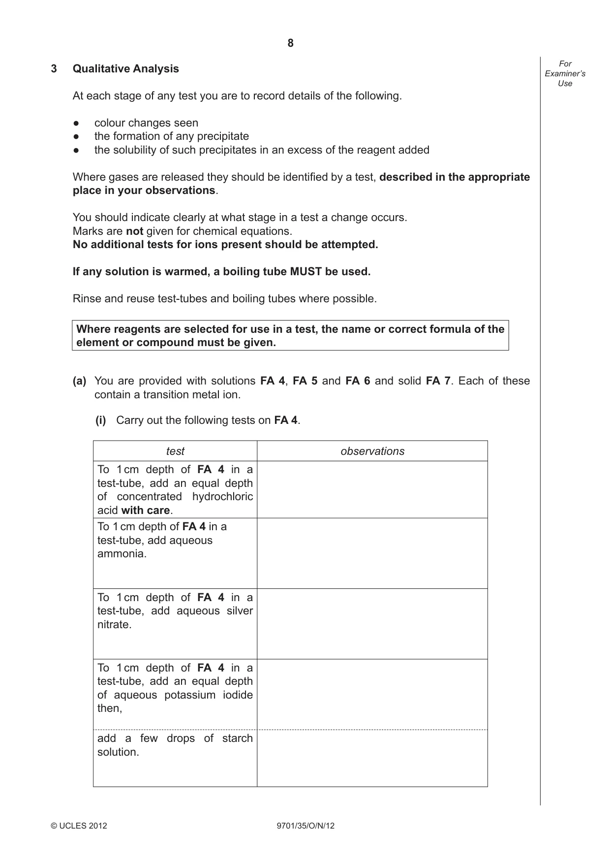 Cambridge A Level Chemistry 9701 2012 Oct/Nov Paper 3 · Variant 5 question paper, page 8 of 12