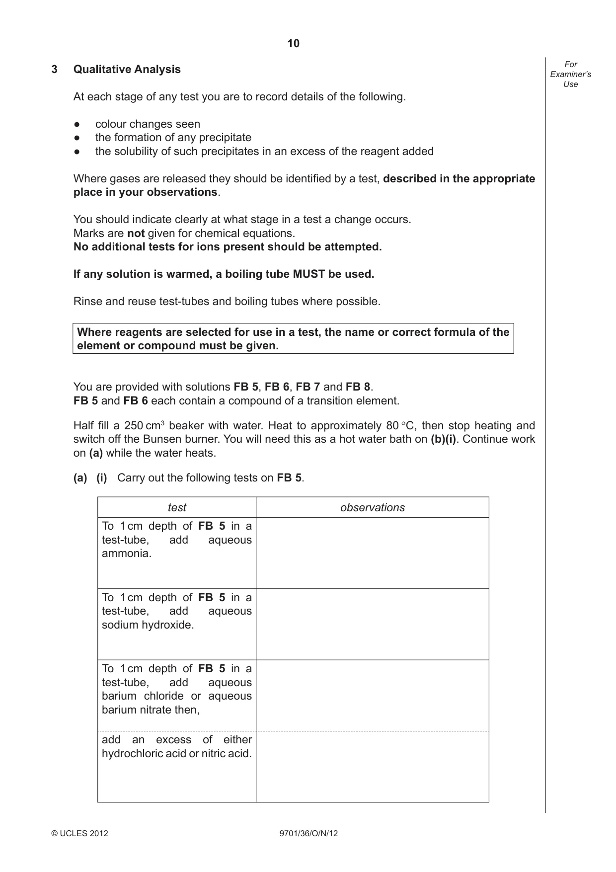 Cambridge A Level Chemistry 9701 2012 Oct/Nov Paper 3 · Variant 6 question paper, page 10 of 16
