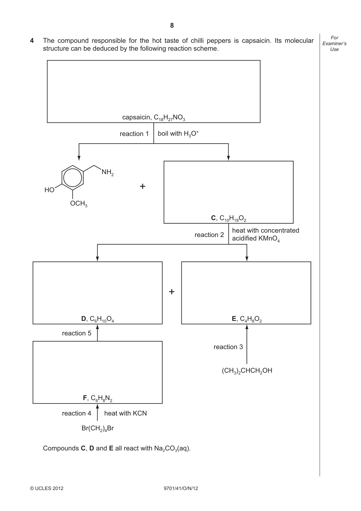 Cambridge A Level Chemistry 9701 2012 Oct/Nov Paper 4 · Variant 1 question paper, page 8 of 20