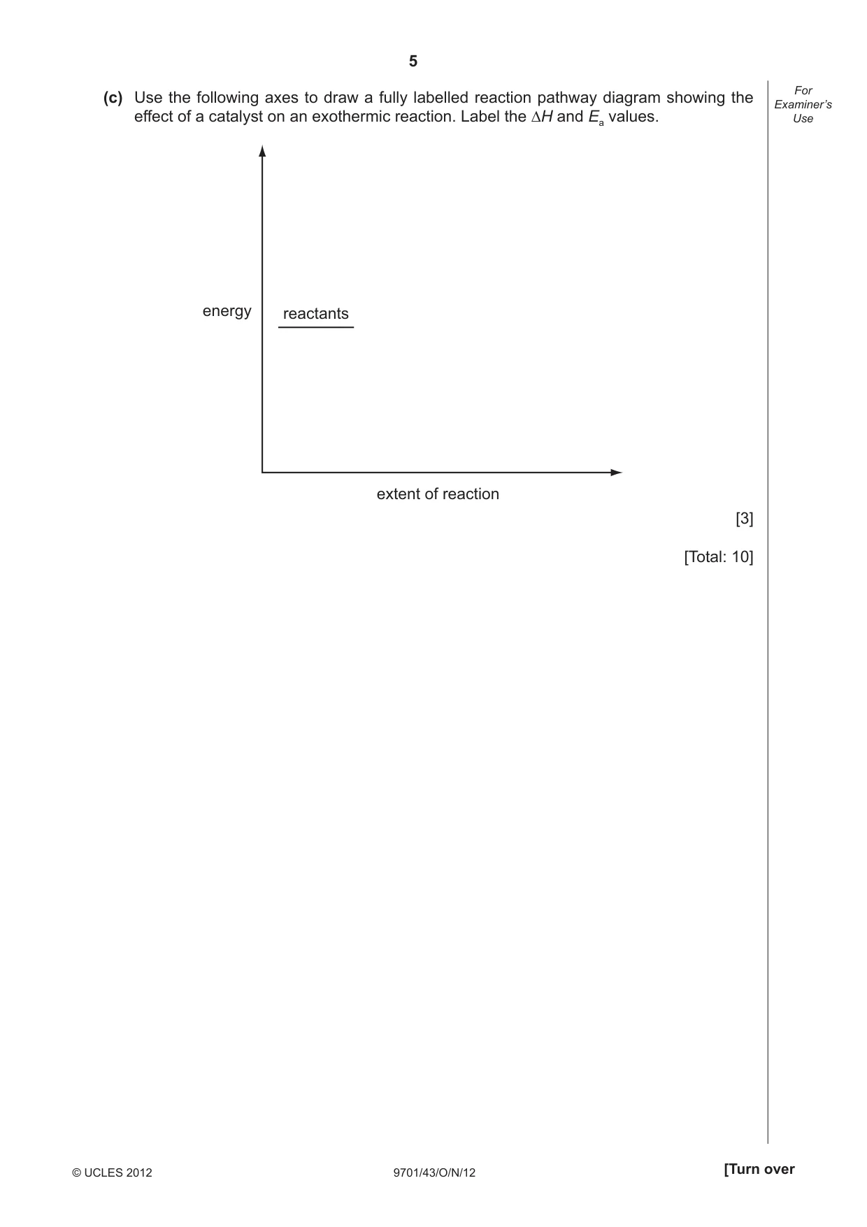 Cambridge A Level Chemistry 9701 2012 Oct/Nov Paper 4 · Variant 3 question paper, page 5 of 20