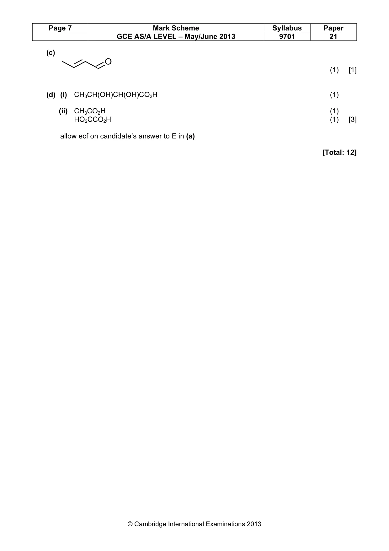 Mark scheme, page 7 of 7