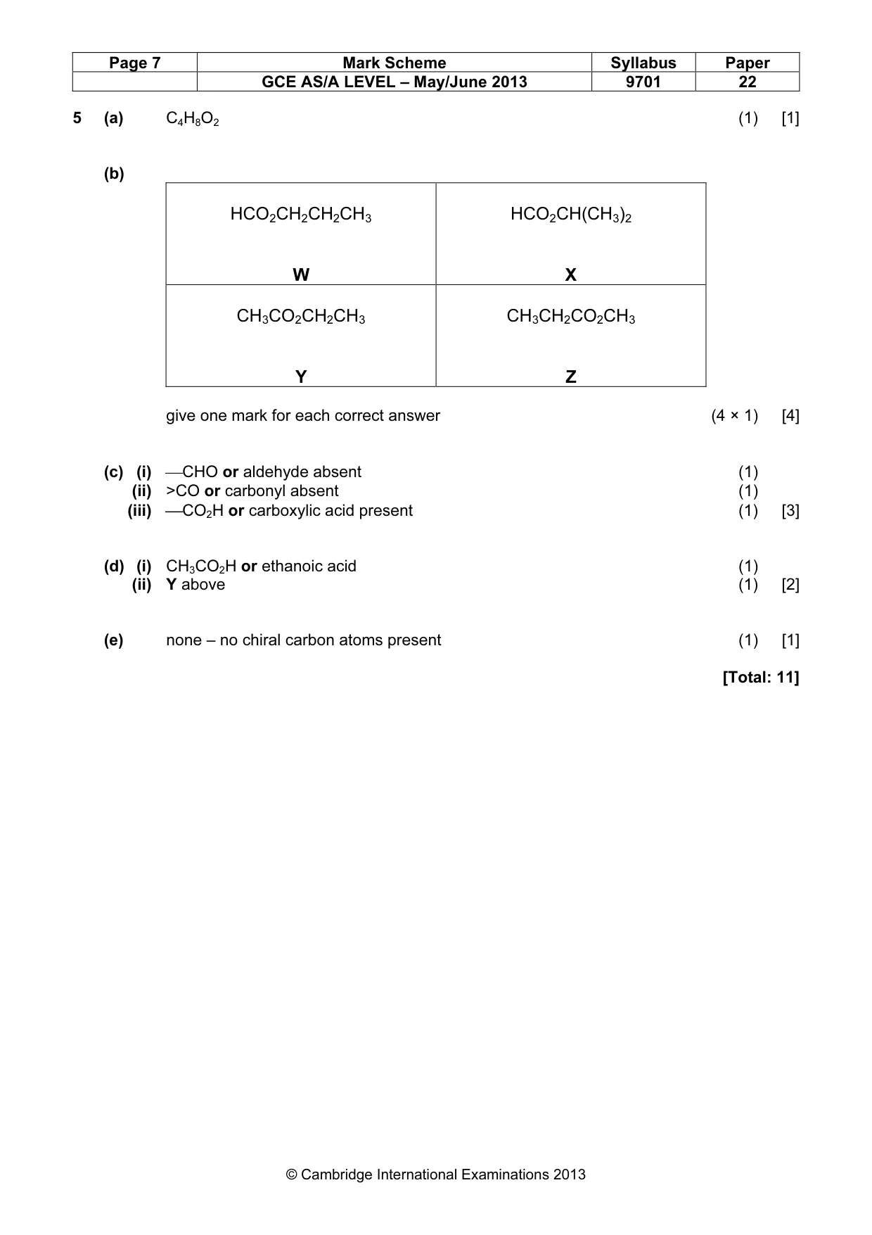Mark scheme, page 7 of 7