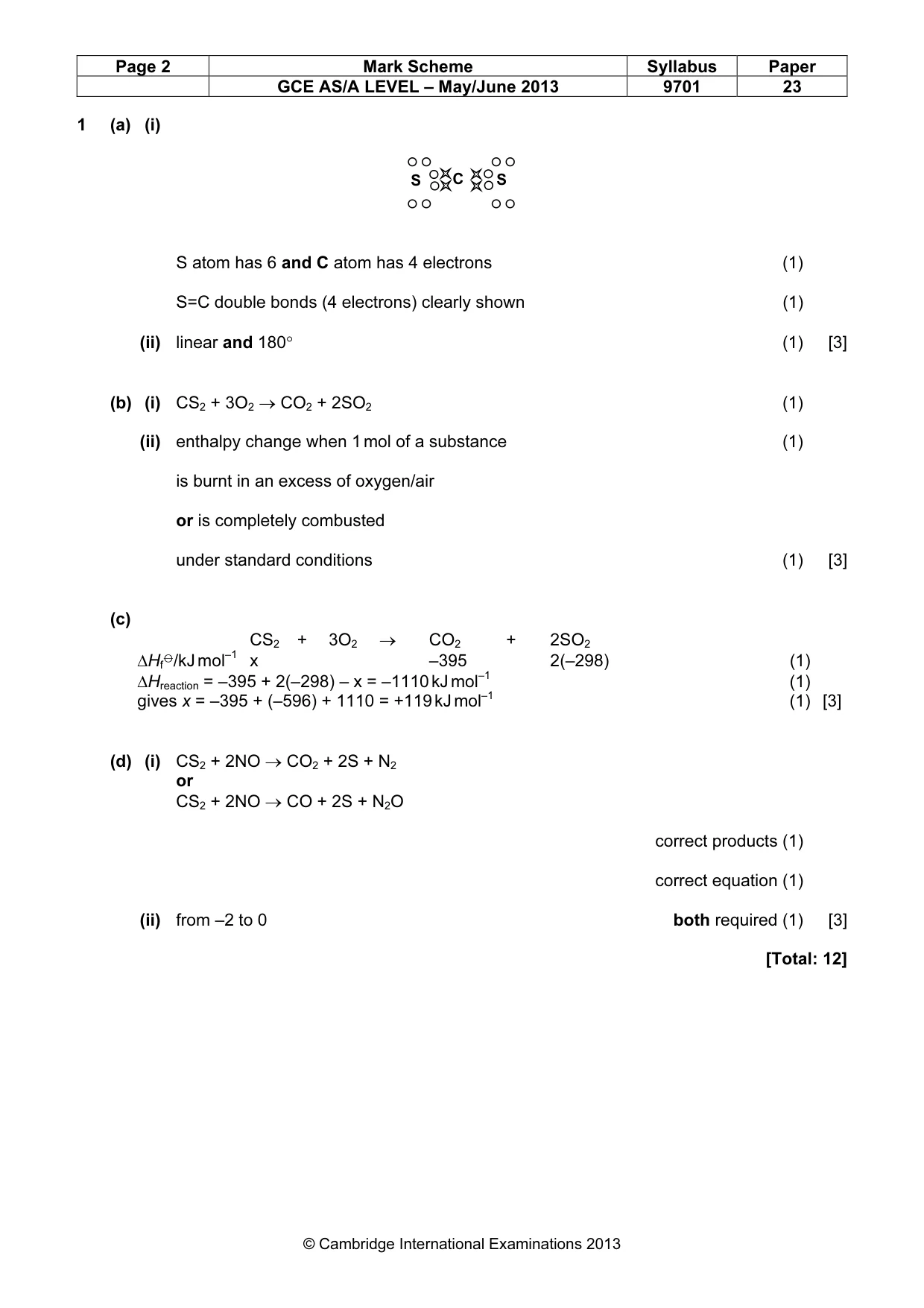 Mark scheme, page 2 of 7