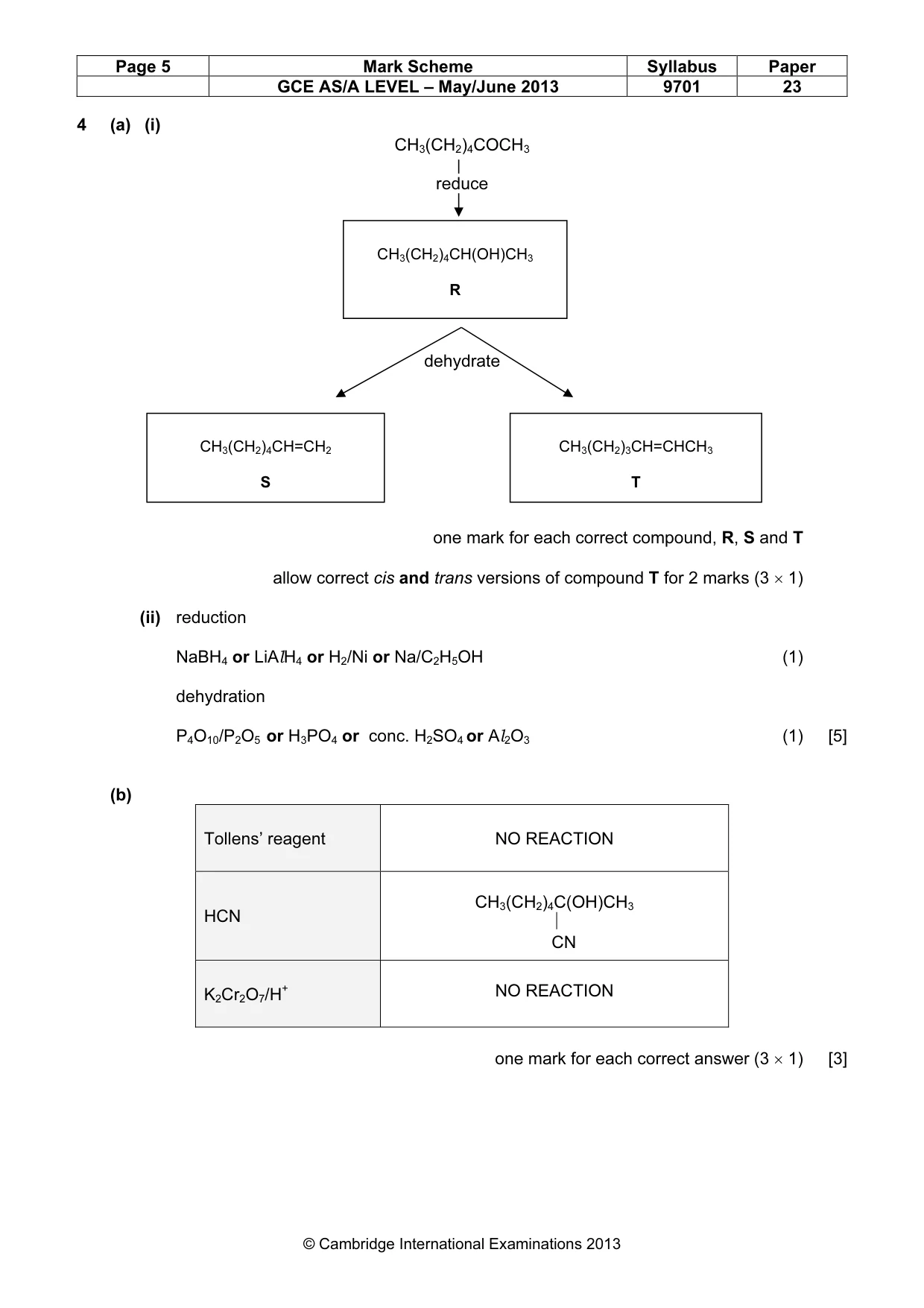 Mark scheme, page 5 of 7