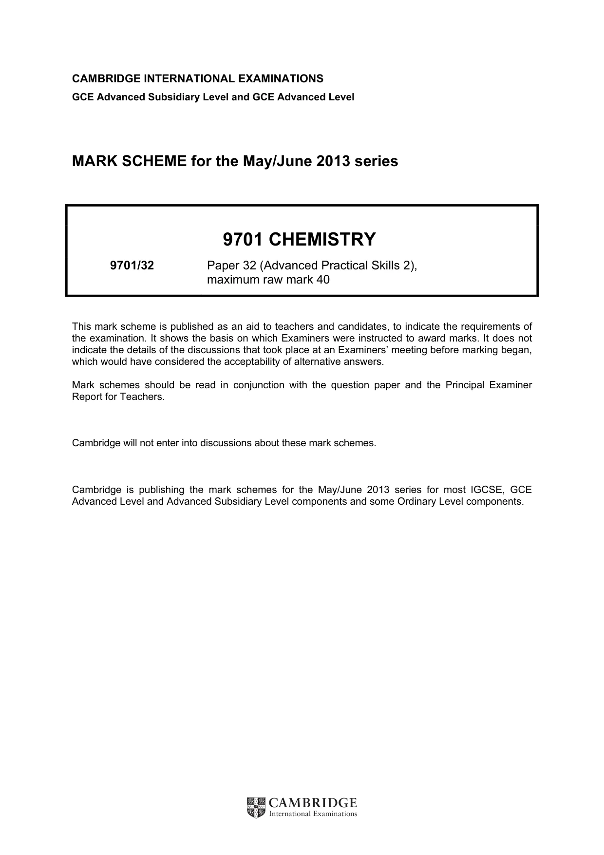 Mark scheme, page 1 of 4