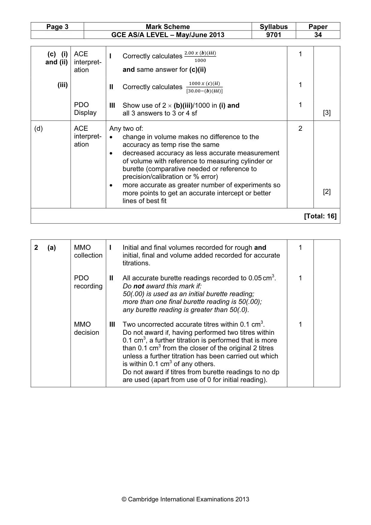 Mark scheme, page 3 of 7