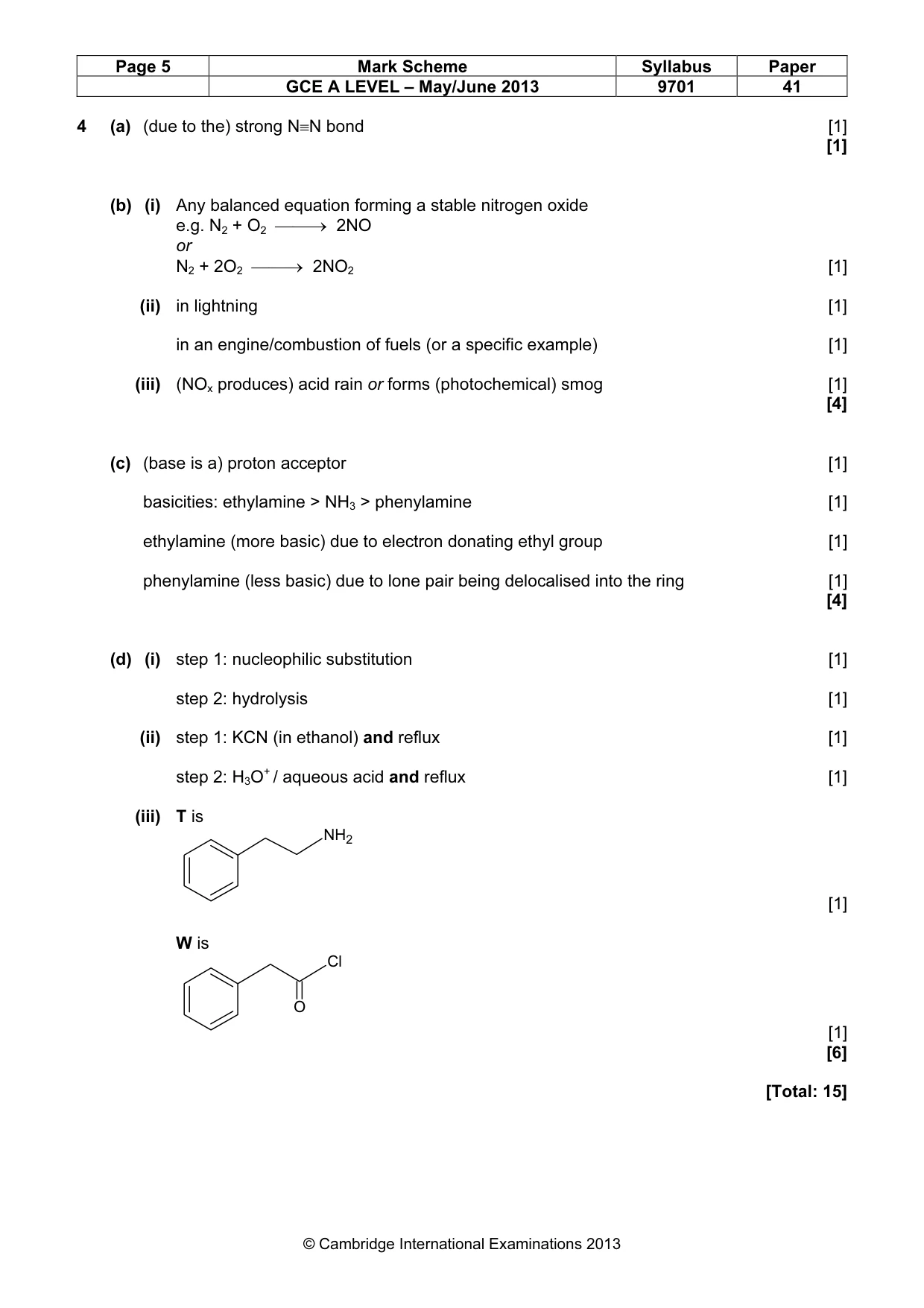 Mark scheme, page 5 of 10