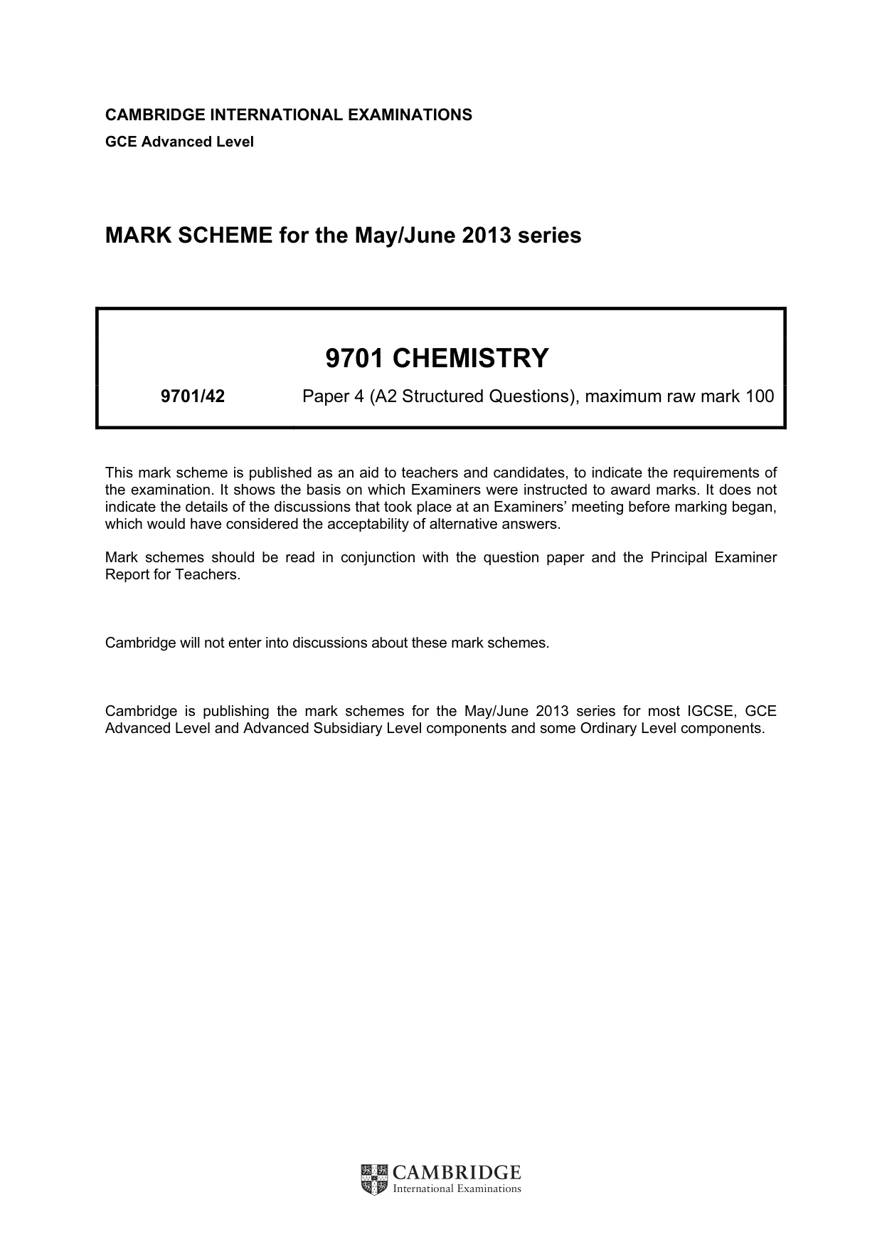 Mark scheme, page 1 of 12