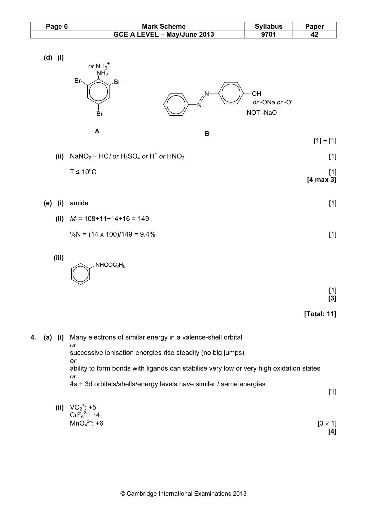 Mark scheme, page 6 of 12