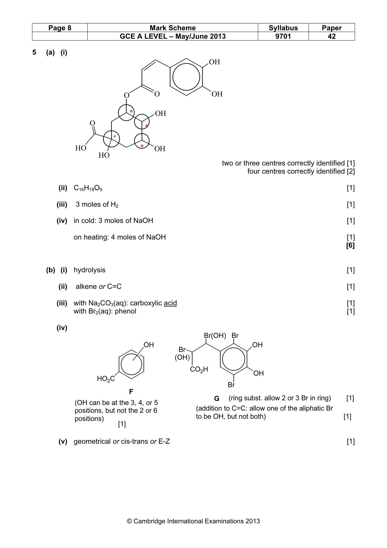Mark scheme, page 8 of 12