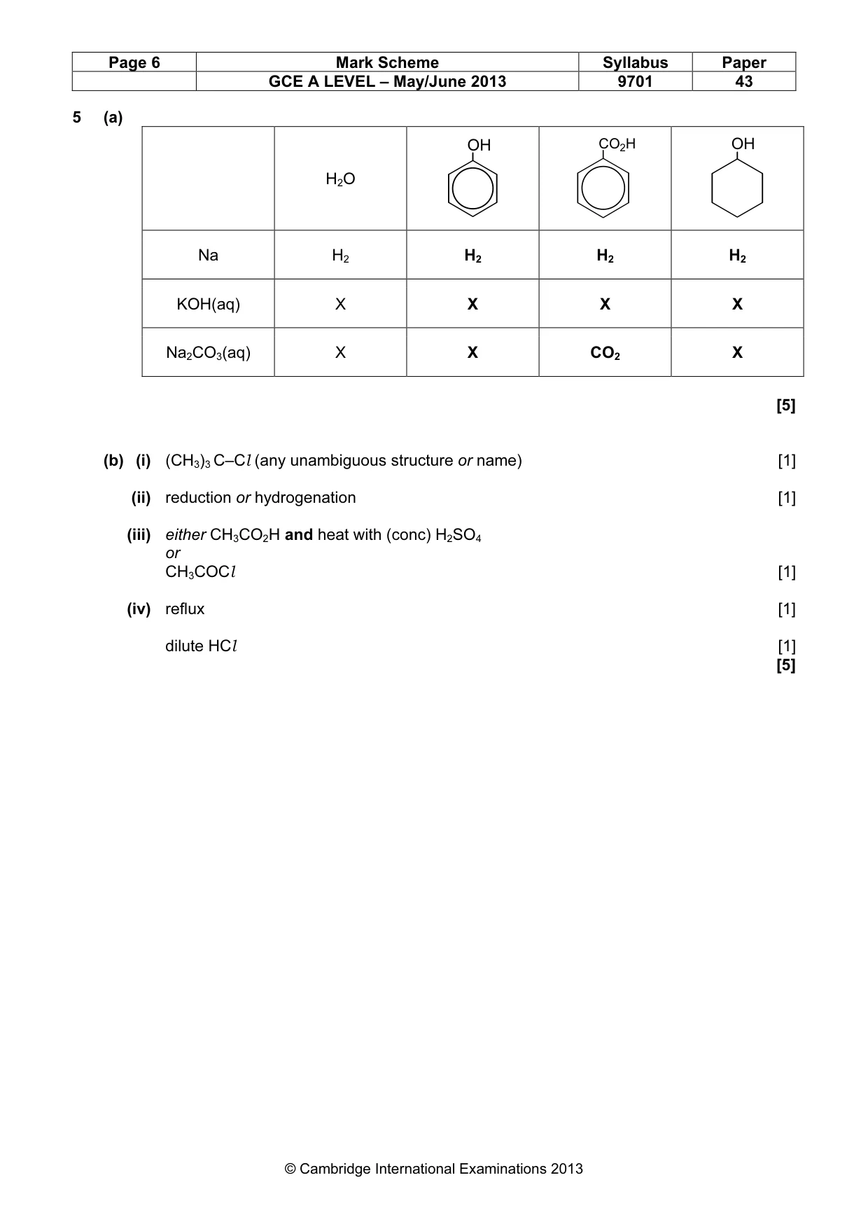 Mark scheme, page 6 of 10